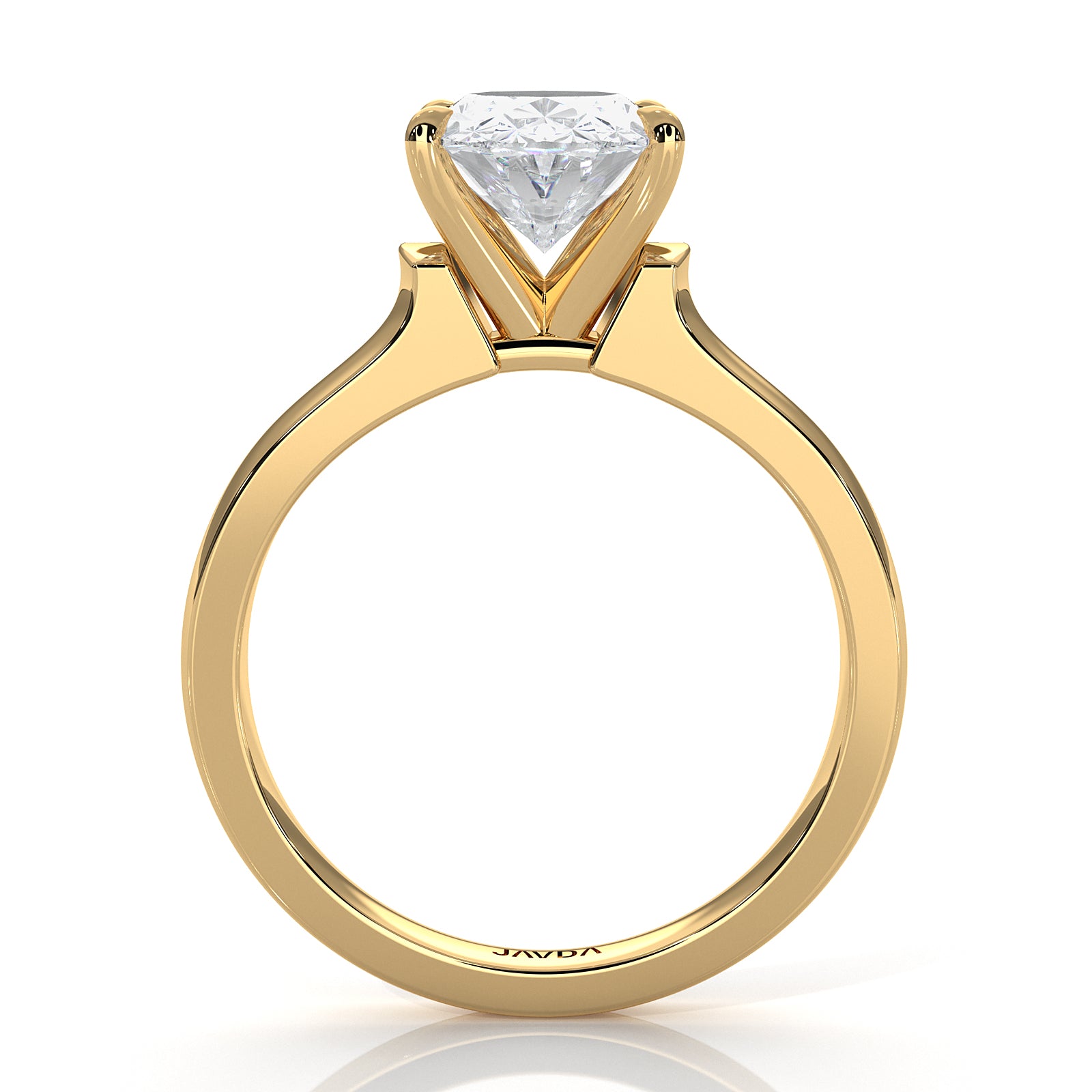 7g Contour Dome Solitaire Lab Grown Diamond IGI Certified Engagement Ring 5mm 1.00 Ctw.