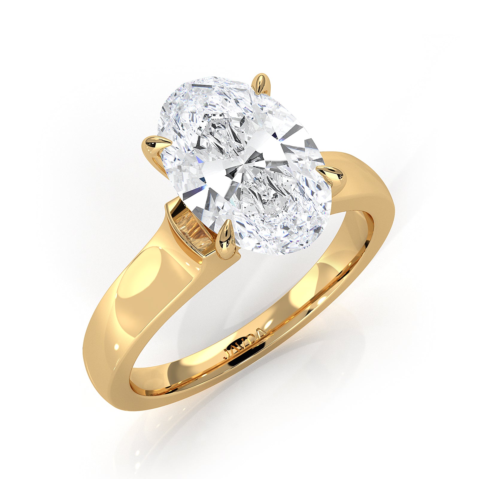 7g Contour Dome Solitaire Lab Grown Diamond IGI Certified Engagement Ring 5mm 1.00 Ctw.