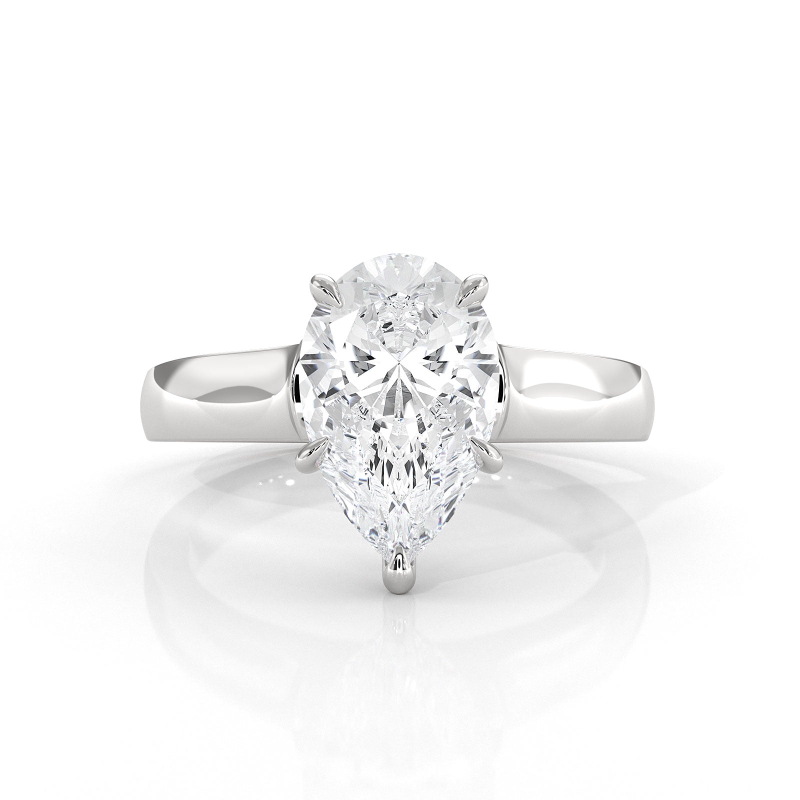 7g Contour Dome Solitaire Lab Grown Diamond IGI Certified Engagement Ring 5mm 1.00 Ctw.