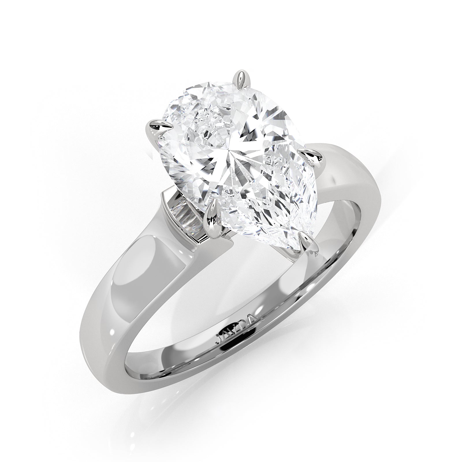 7g Contour Dome Solitaire Lab Grown Diamond IGI Certified Engagement Ring 5mm 1.00 Ctw.