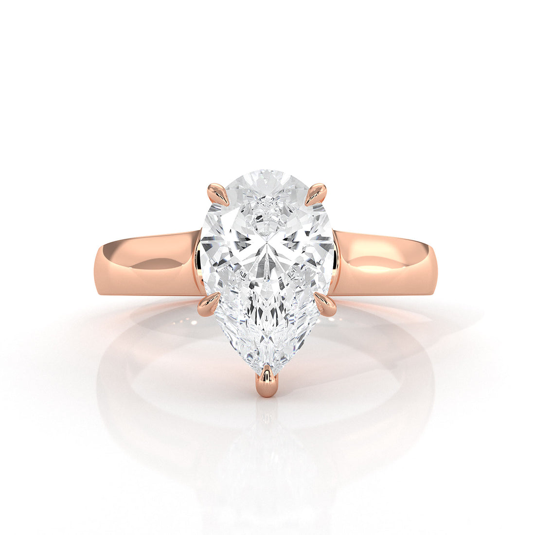 7g Contour Dome Solitaire Lab Grown Diamond IGI Certified Engagement Ring 5mm 1.00 Ctw.