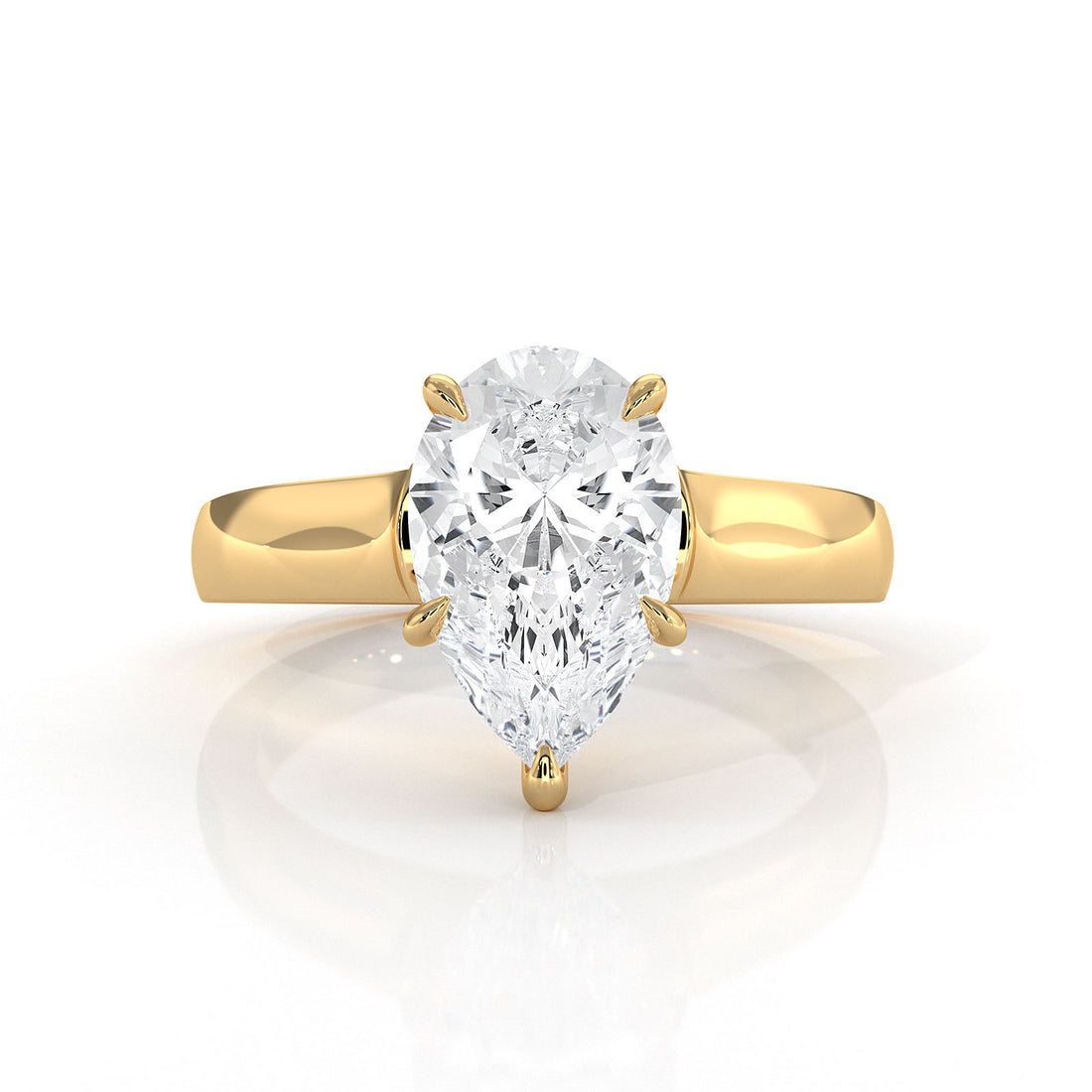 7g Contour Dome Solitaire Lab Grown Diamond IGI Certified Engagement Ring 5mm 1.00 Ctw.