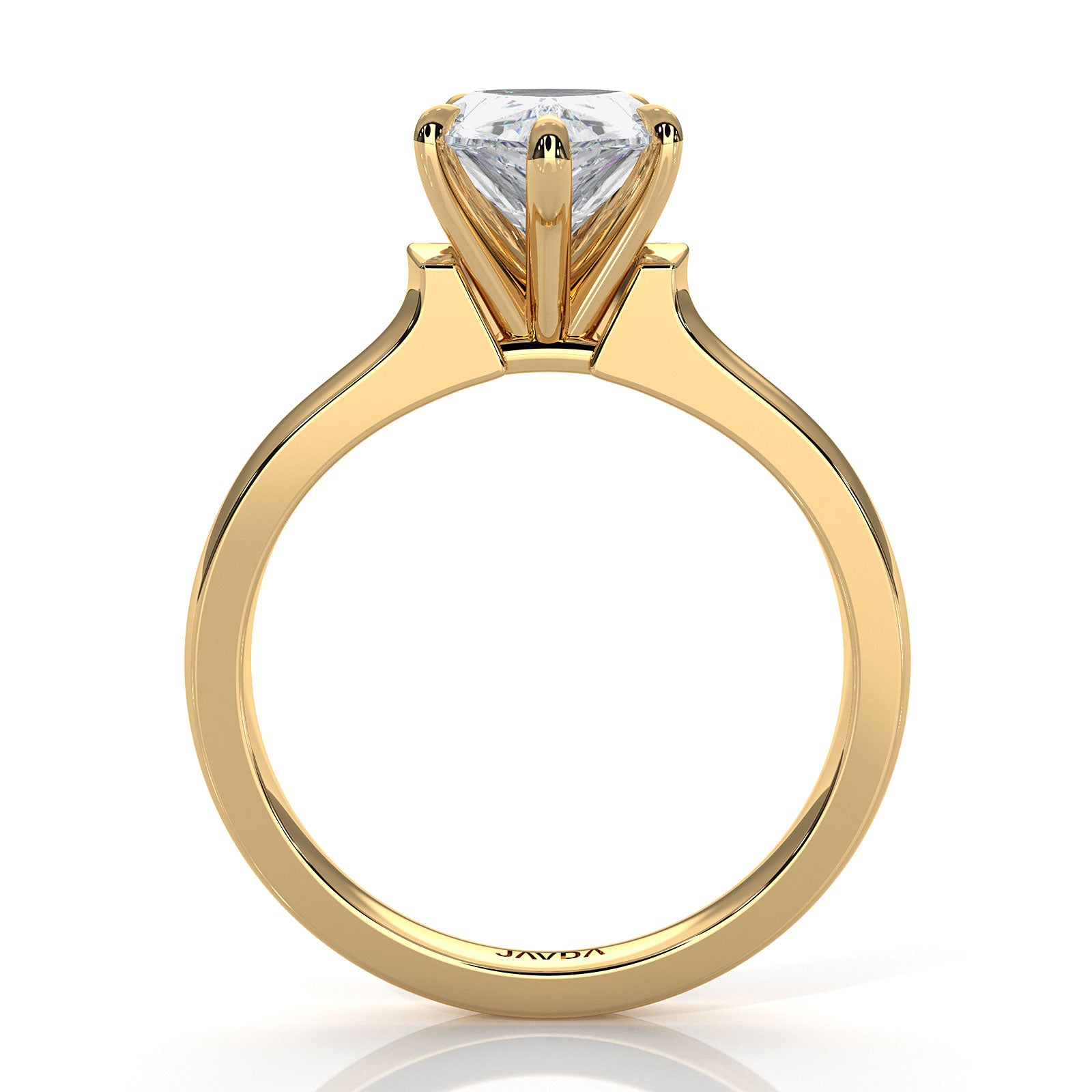 7g Contour Dome Solitaire Lab Grown Diamond IGI Certified Engagement Ring 5mm 1.00 Ctw.