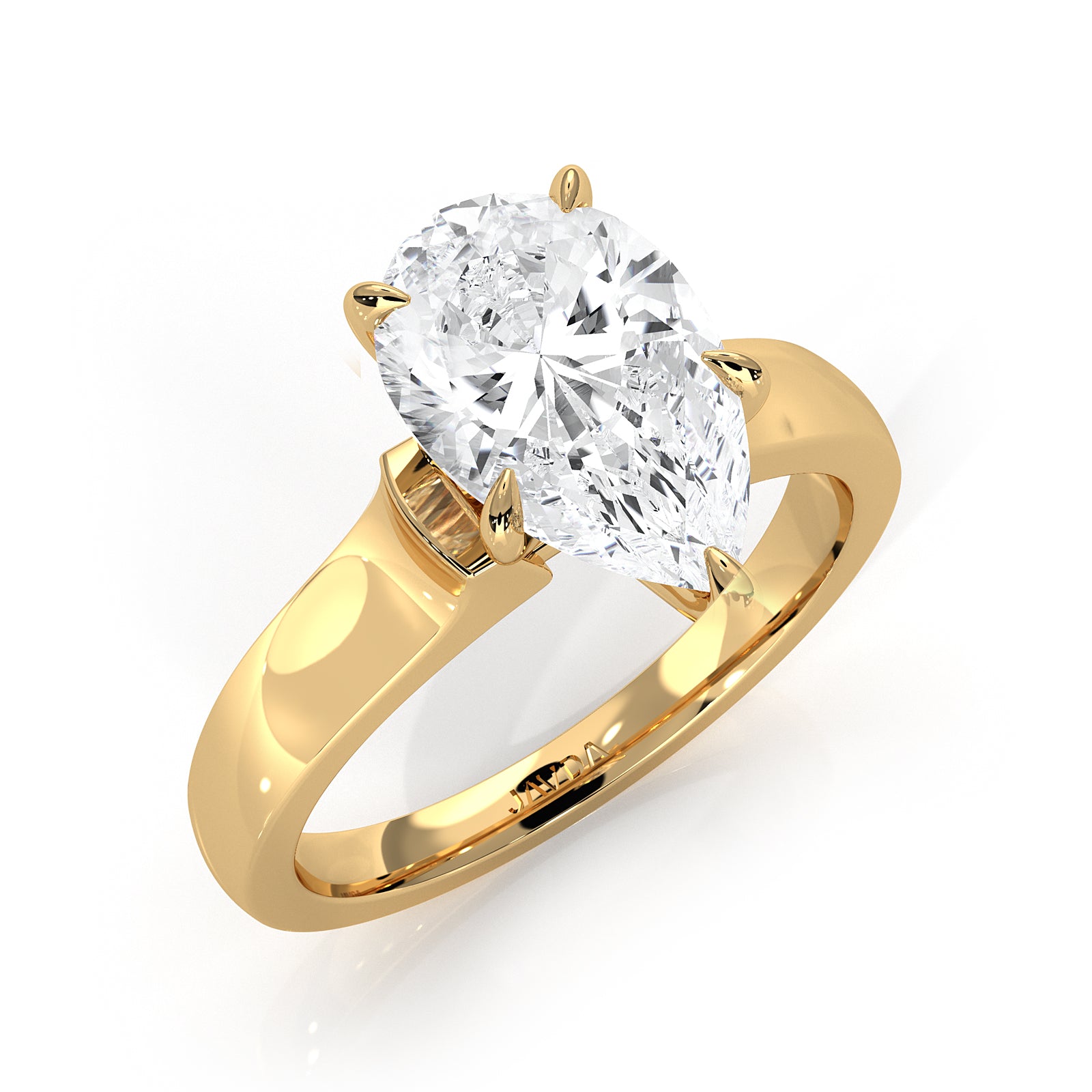 7g Contour Dome Solitaire Lab Grown Diamond IGI Certified Engagement Ring 5mm 1.00 Ctw.