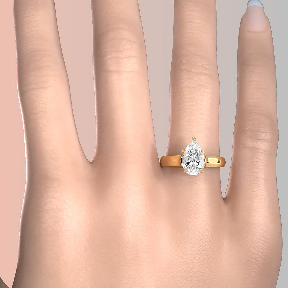 7g Contour Dome Solitaire Lab Grown Diamond IGI Certified Engagement Ring 5mm 1.00 Ctw.