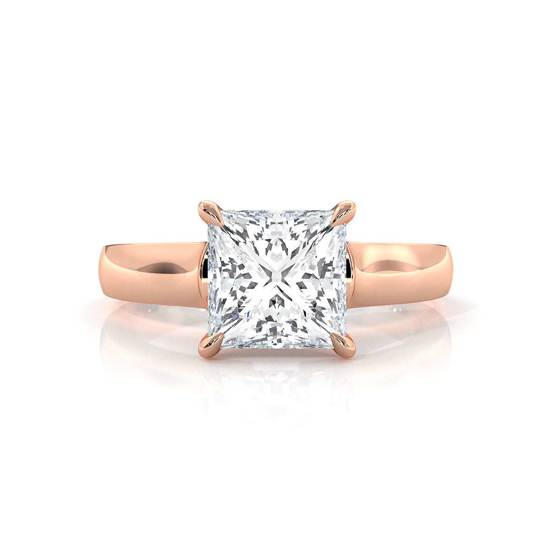 7g Contour Dome Solitaire Lab Grown Diamond IGI Certified Engagement Ring 5mm 1.00 Ctw.
