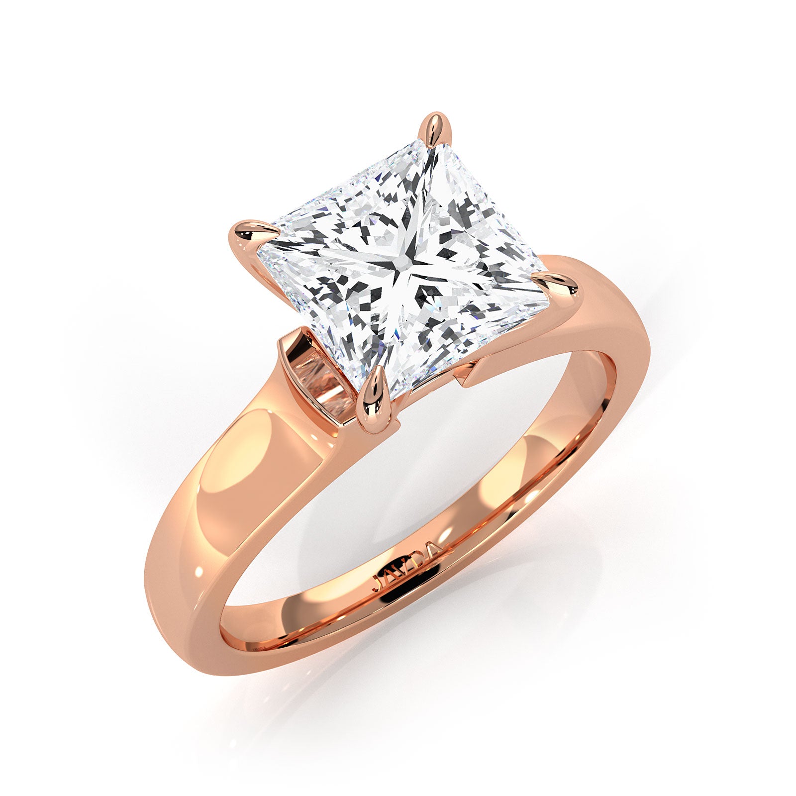 7g Contour Dome Solitaire Lab Grown Diamond IGI Certified Engagement Ring 5mm 1.00 Ctw.