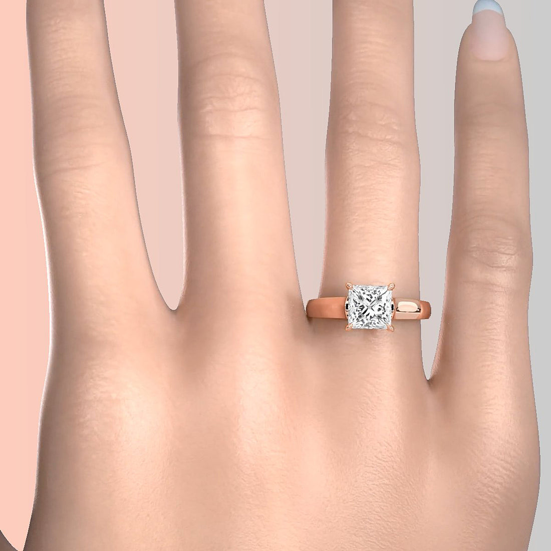 7g Contour Dome Solitaire Lab Grown Diamond IGI Certified Engagement Ring 5mm 1.00 Ctw.