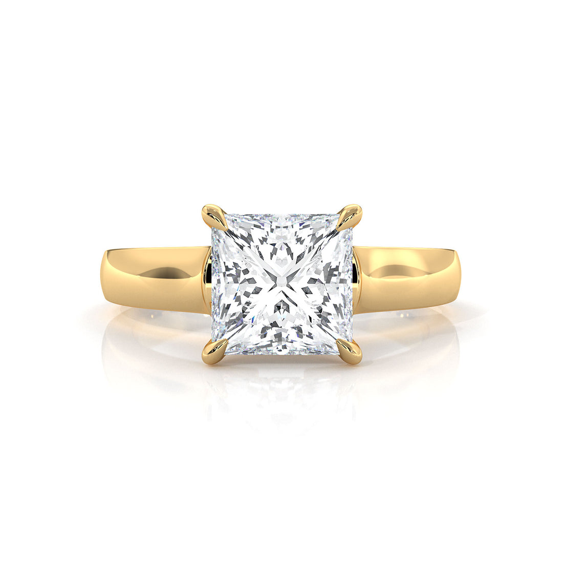 7g Contour Dome Solitaire Lab Grown Diamond IGI Certified Engagement Ring 5mm 1.00 Ctw.