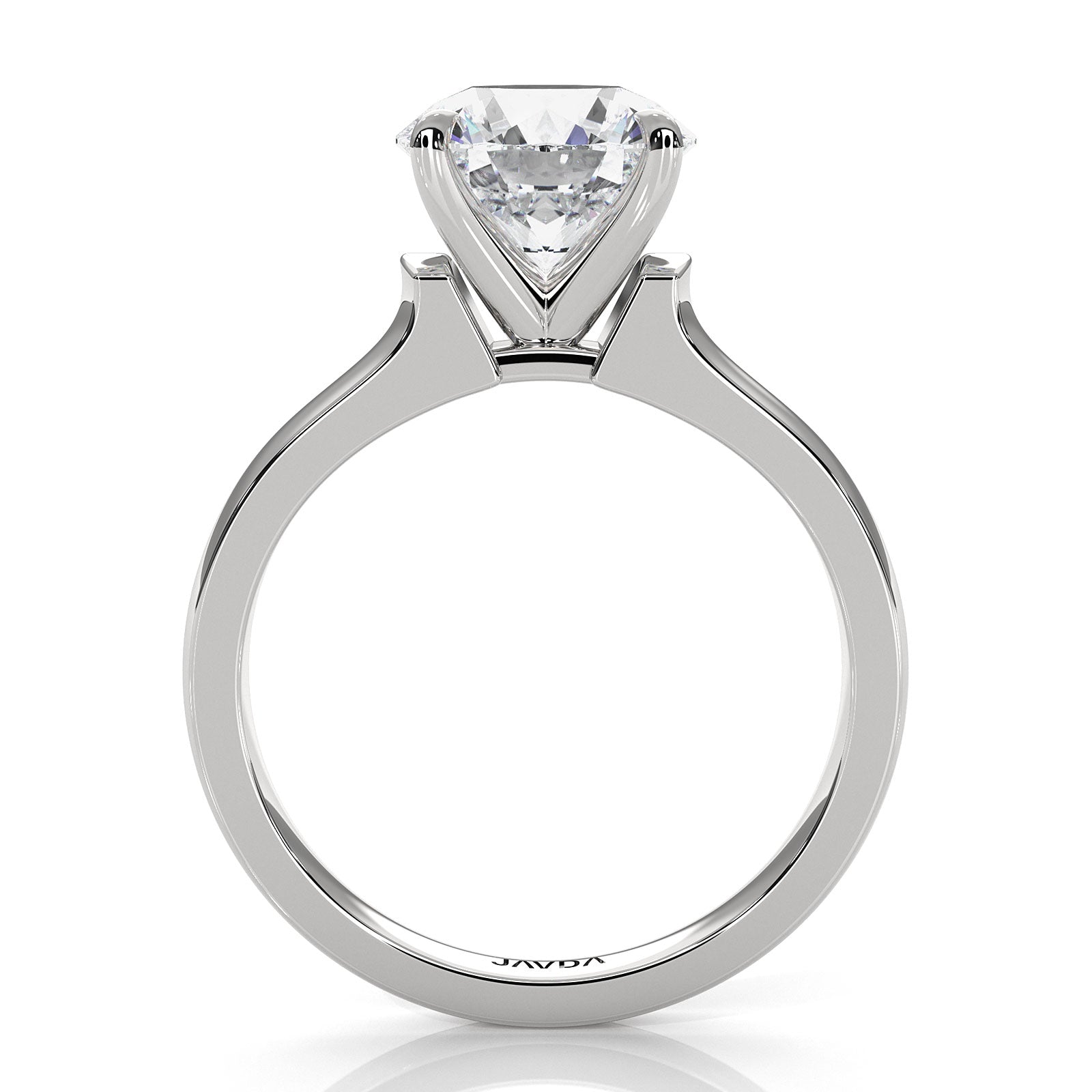 7g Contour Dome Solitaire Lab Grown Diamond IGI Certified Engagement Ring 5mm 1.00 Ctw.