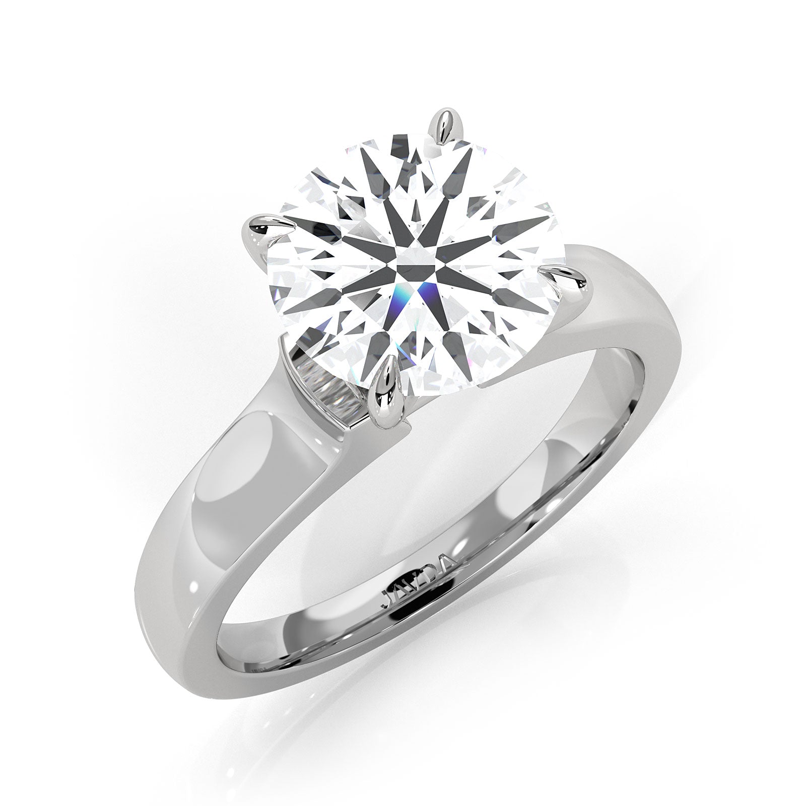 7g Contour Dome Solitaire Lab Grown Diamond IGI Certified Engagement Ring 5mm 1.00 Ctw.