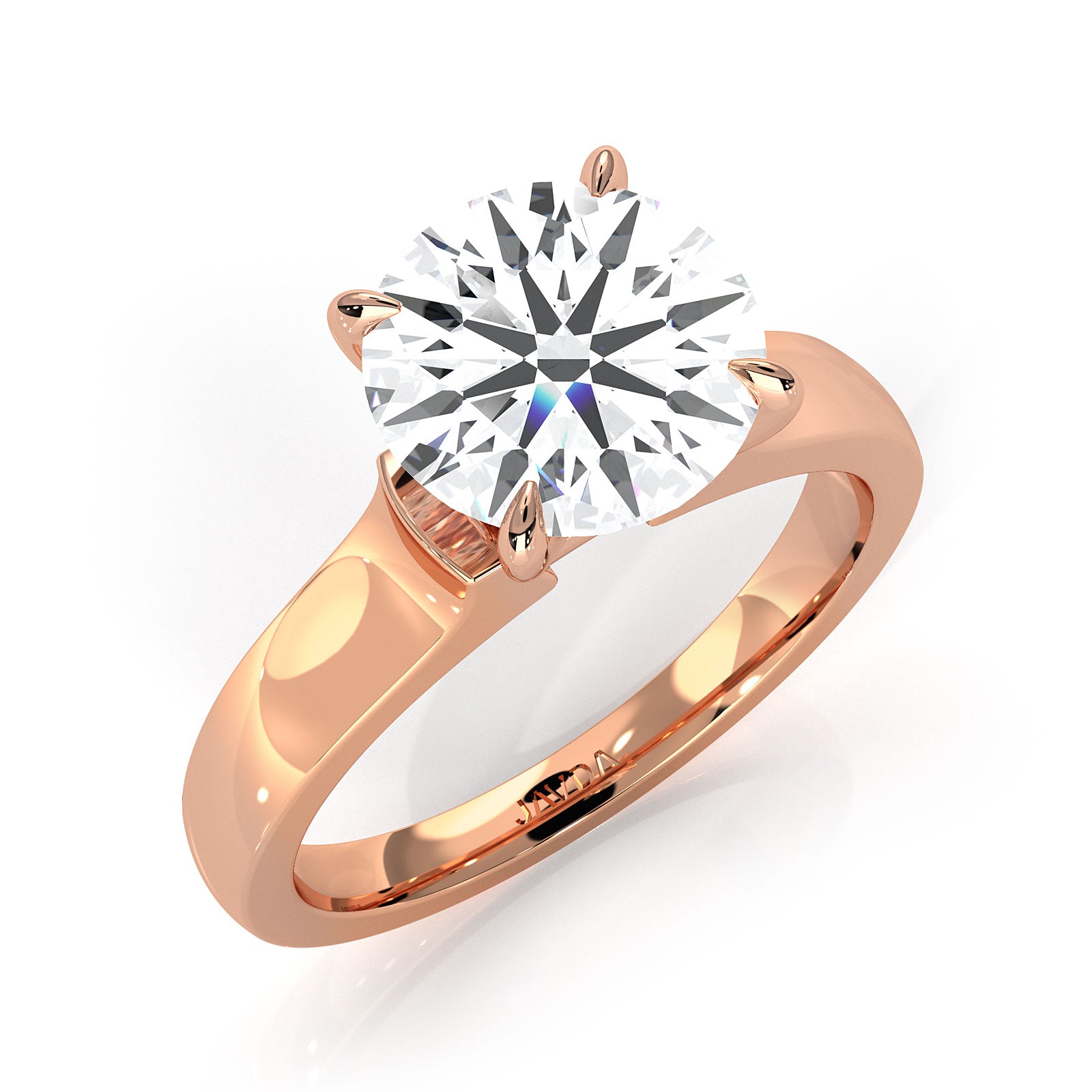 7g Contour Dome Solitaire Lab Grown Diamond IGI Certified Engagement Ring 5mm 1.00 Ctw.