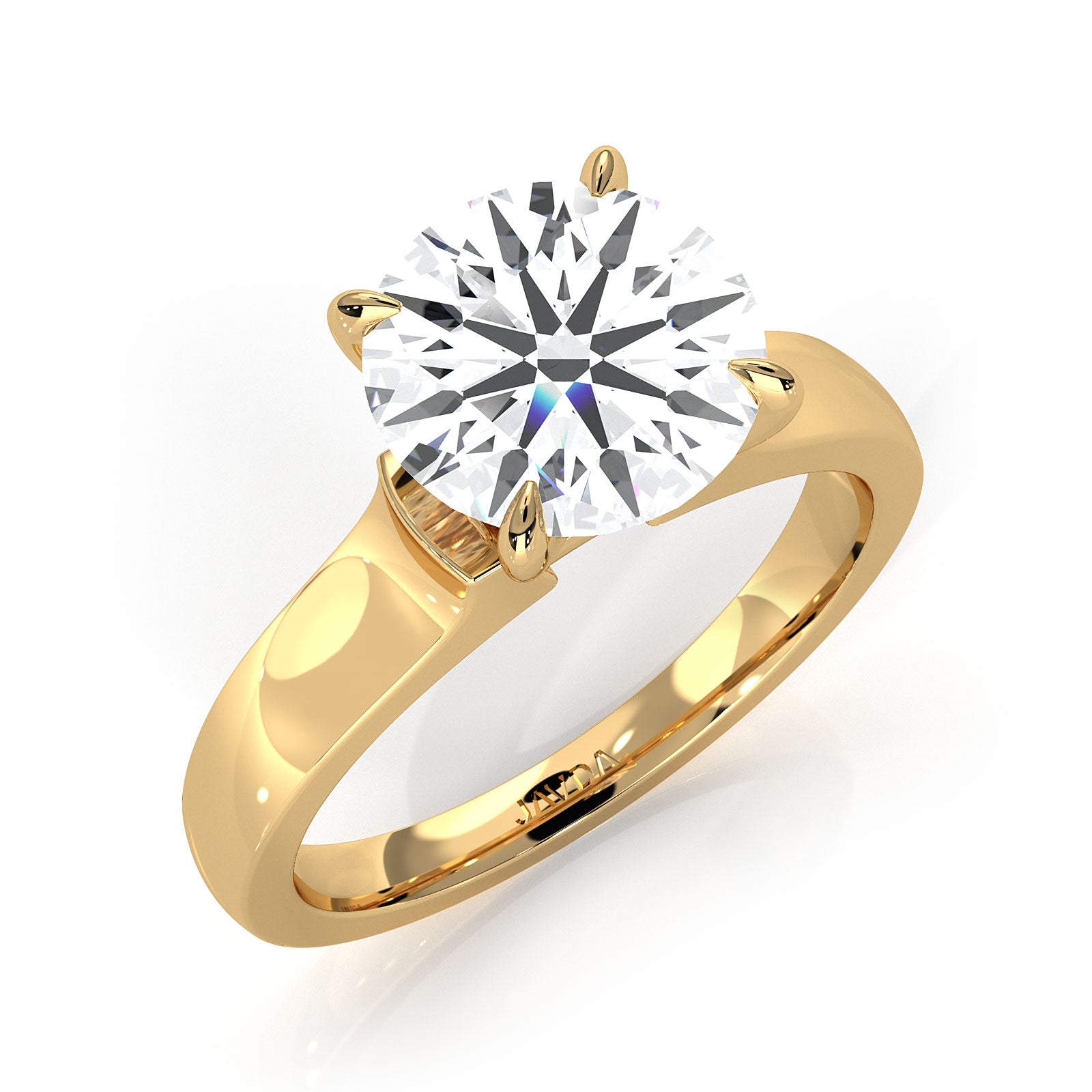 7g Contour Dome Solitaire Lab Grown Diamond IGI Certified Engagement Ring 5mm 1.00 Ctw.