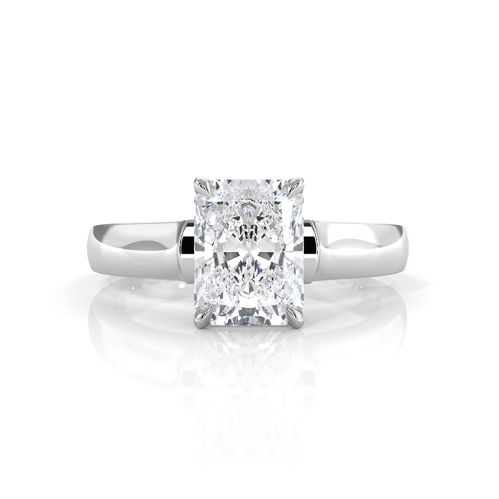 7g Contour Dome Solitaire Lab Grown Diamond IGI Certified Engagement Ring 5mm 1.00 Ctw.