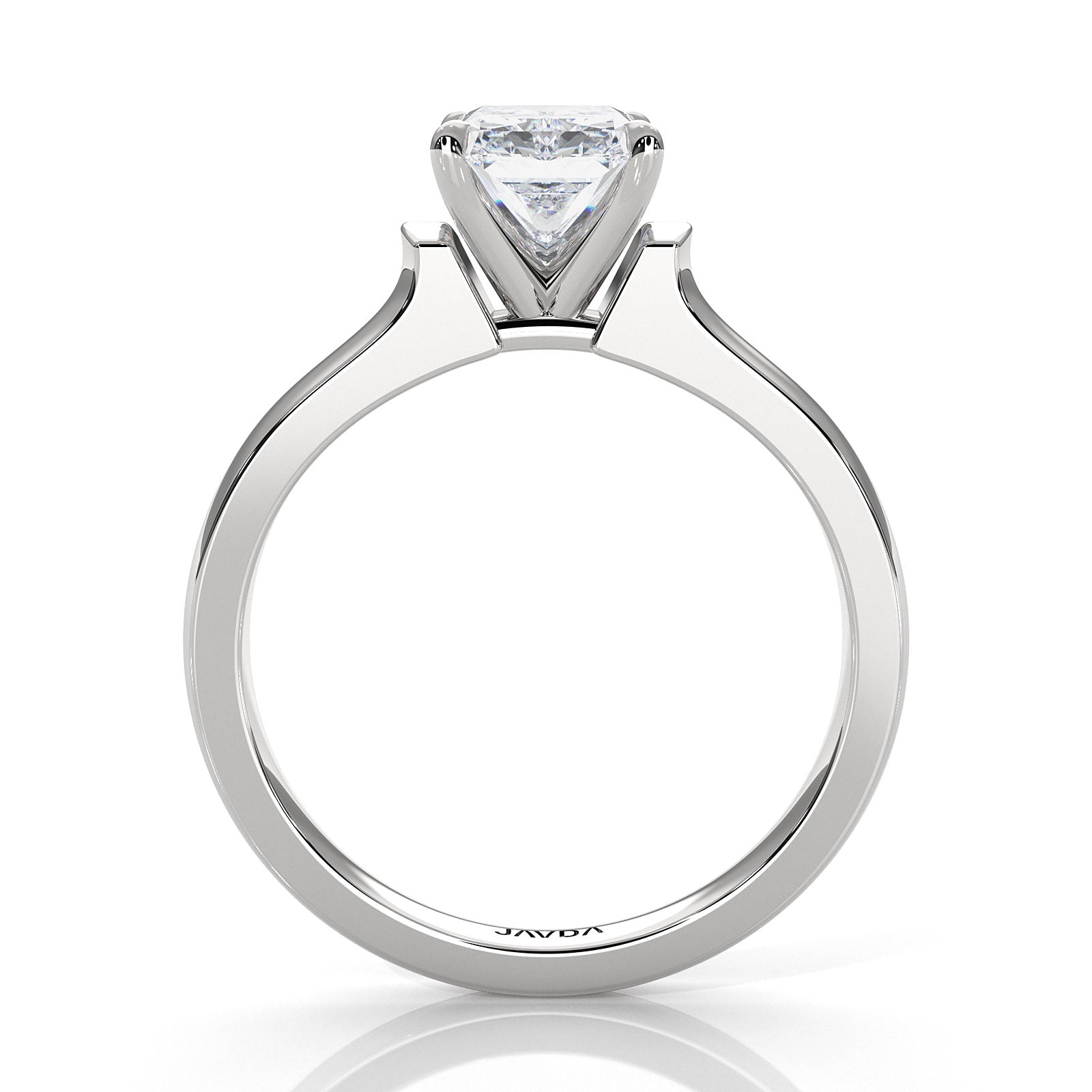 7g Contour Dome Solitaire Lab Grown Diamond IGI Certified Engagement Ring 5mm 1.00 Ctw.