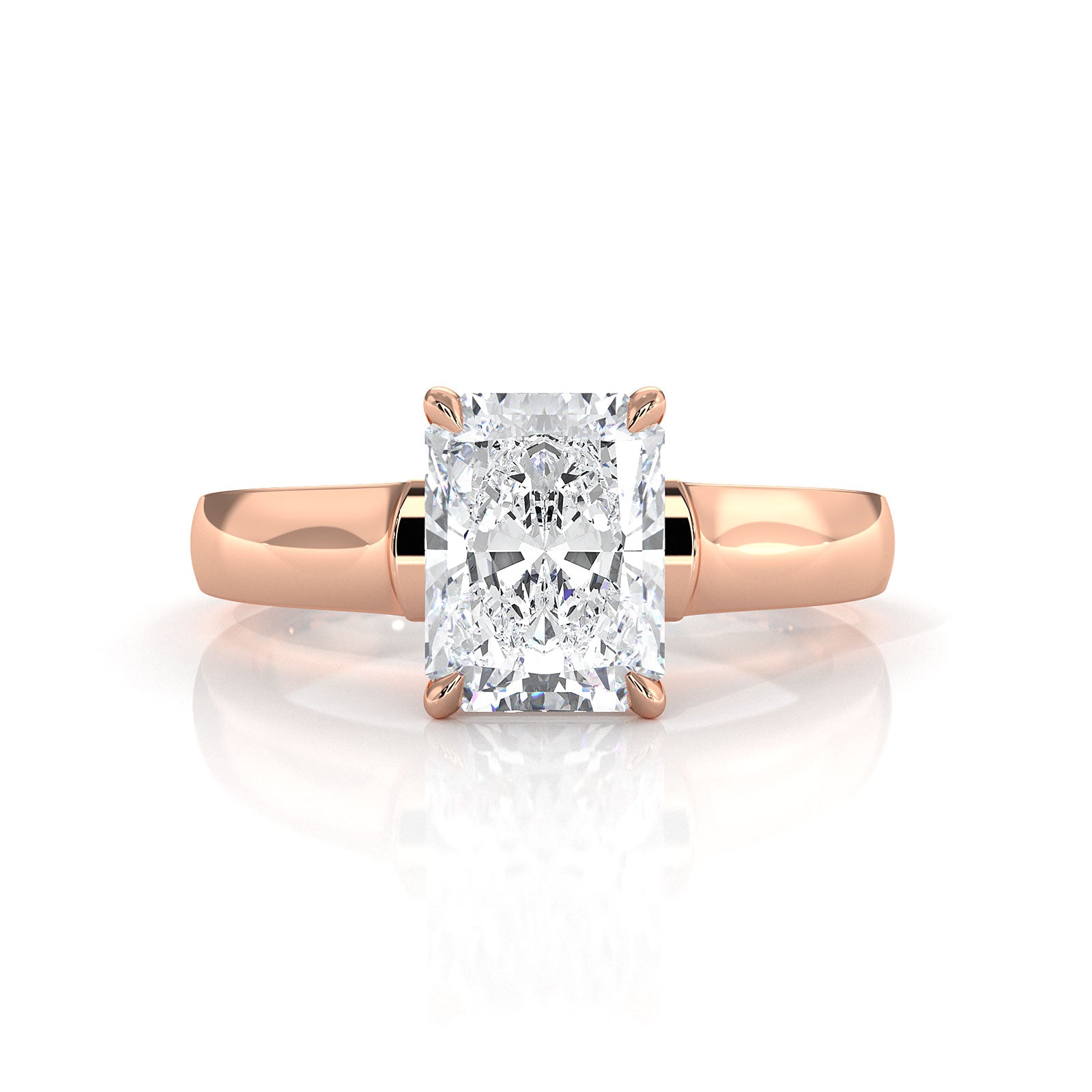 7g Contour Dome Solitaire Lab Grown Diamond IGI Certified Engagement Ring 5mm 1.00 Ctw.