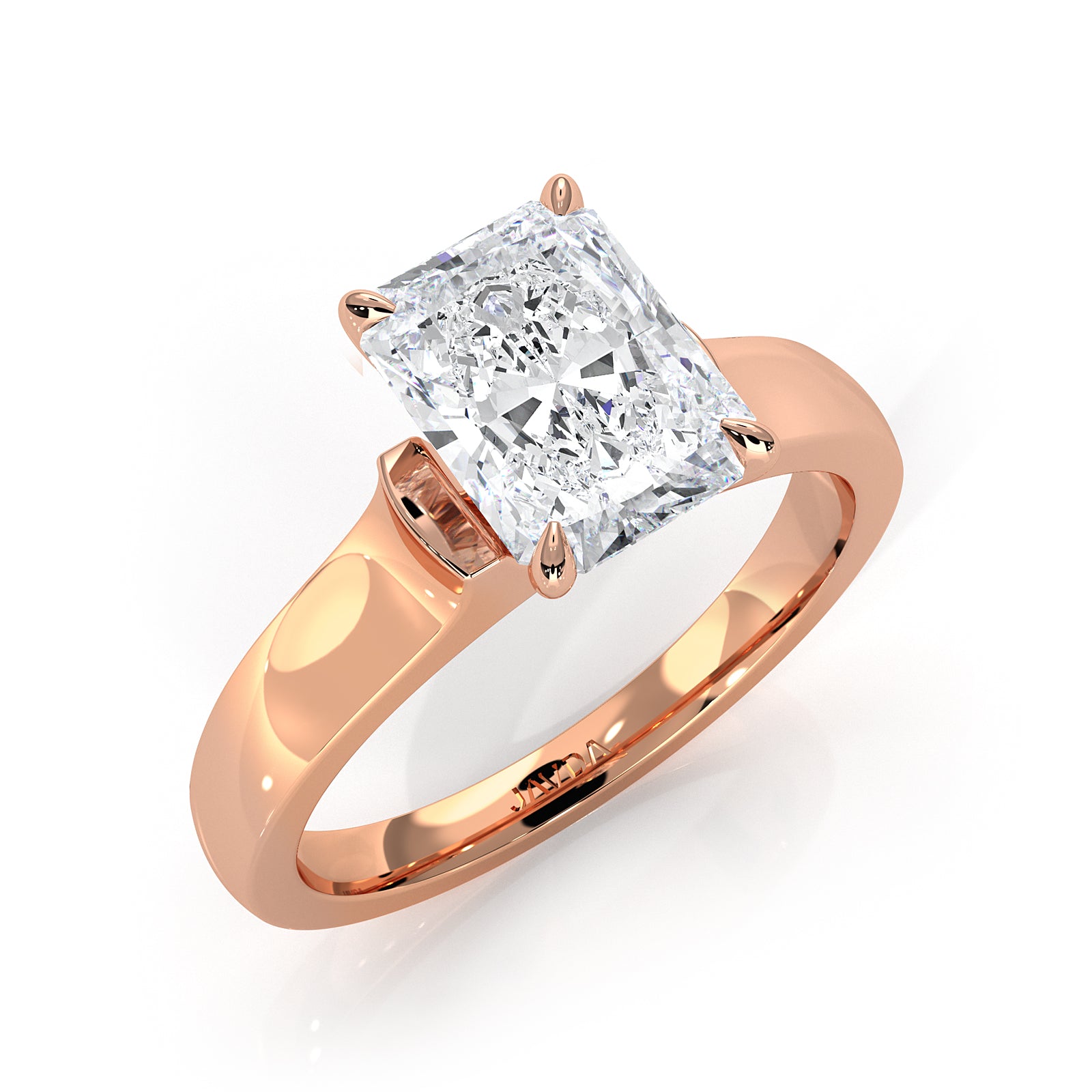 7g Contour Dome Solitaire Lab Grown Diamond IGI Certified Engagement Ring 5mm 1.00 Ctw.