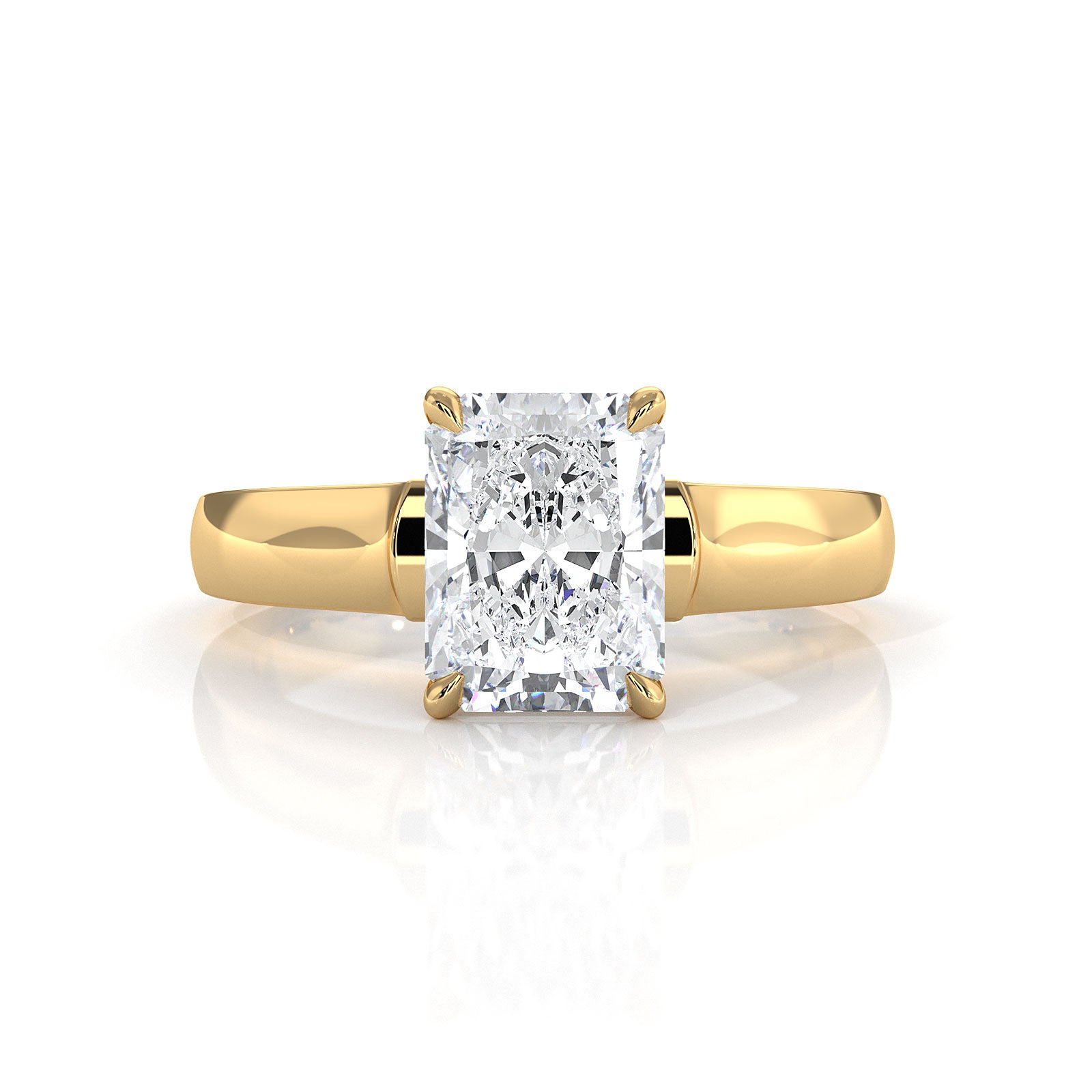 7g Contour Dome Solitaire Lab Grown Diamond IGI Certified Engagement Ring 5mm 1.00 Ctw.