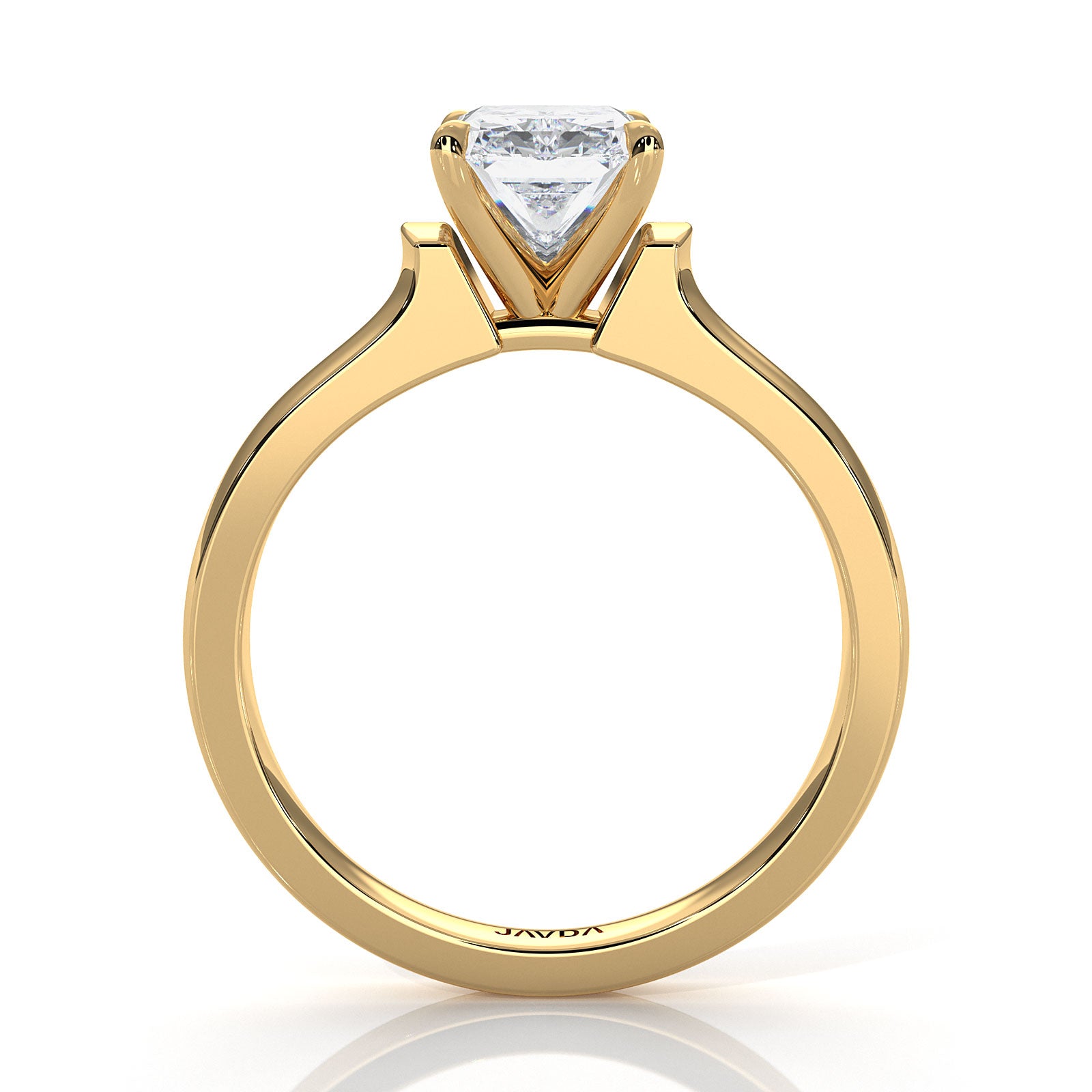 7g Contour Dome Solitaire Lab Grown Diamond IGI Certified Engagement Ring 5mm 1.00 Ctw.