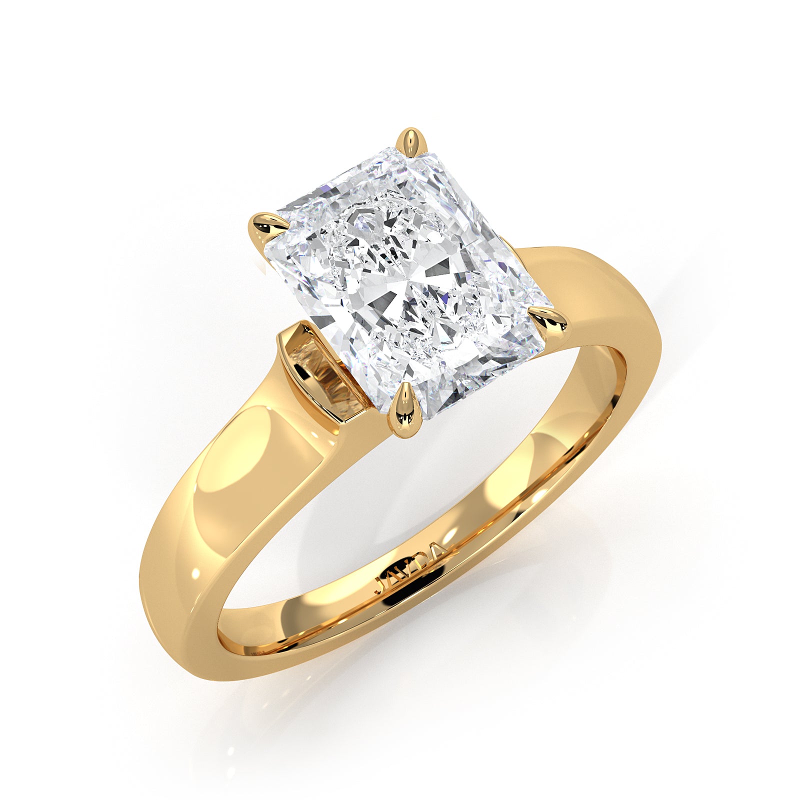 7g Contour Dome Solitaire Lab Grown Diamond IGI Certified Engagement Ring 5mm 1.00 Ctw.