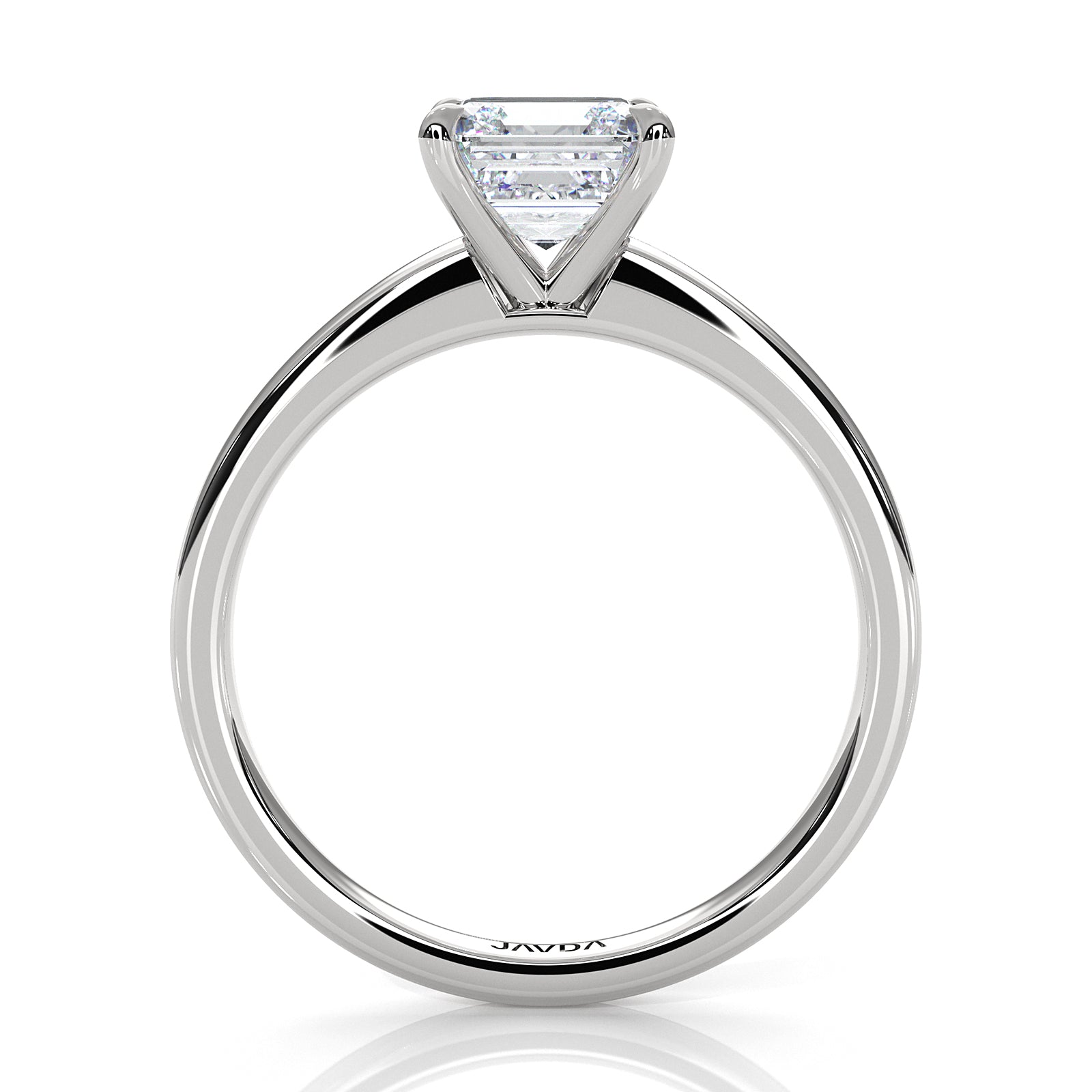 5g Lab Grown Diamond IGI Certified Flat Edge Solitaire Engagement Ring 3mm Setting 1.00 Ctw.