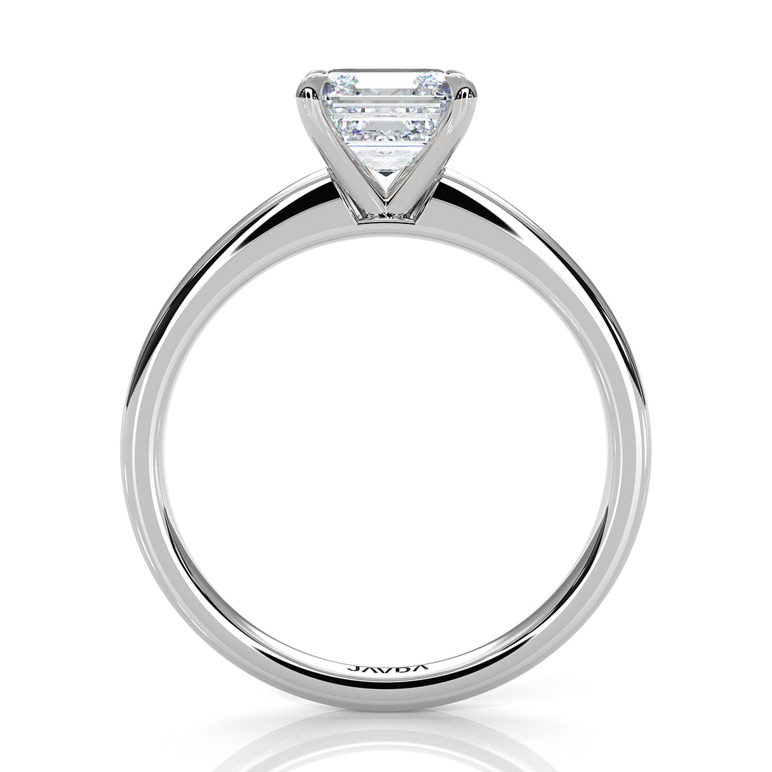 5g Lab Grown Diamond IGI Certified Flat Edge Solitaire Engagement Ring 3mm Setting 1.00 Ctw.