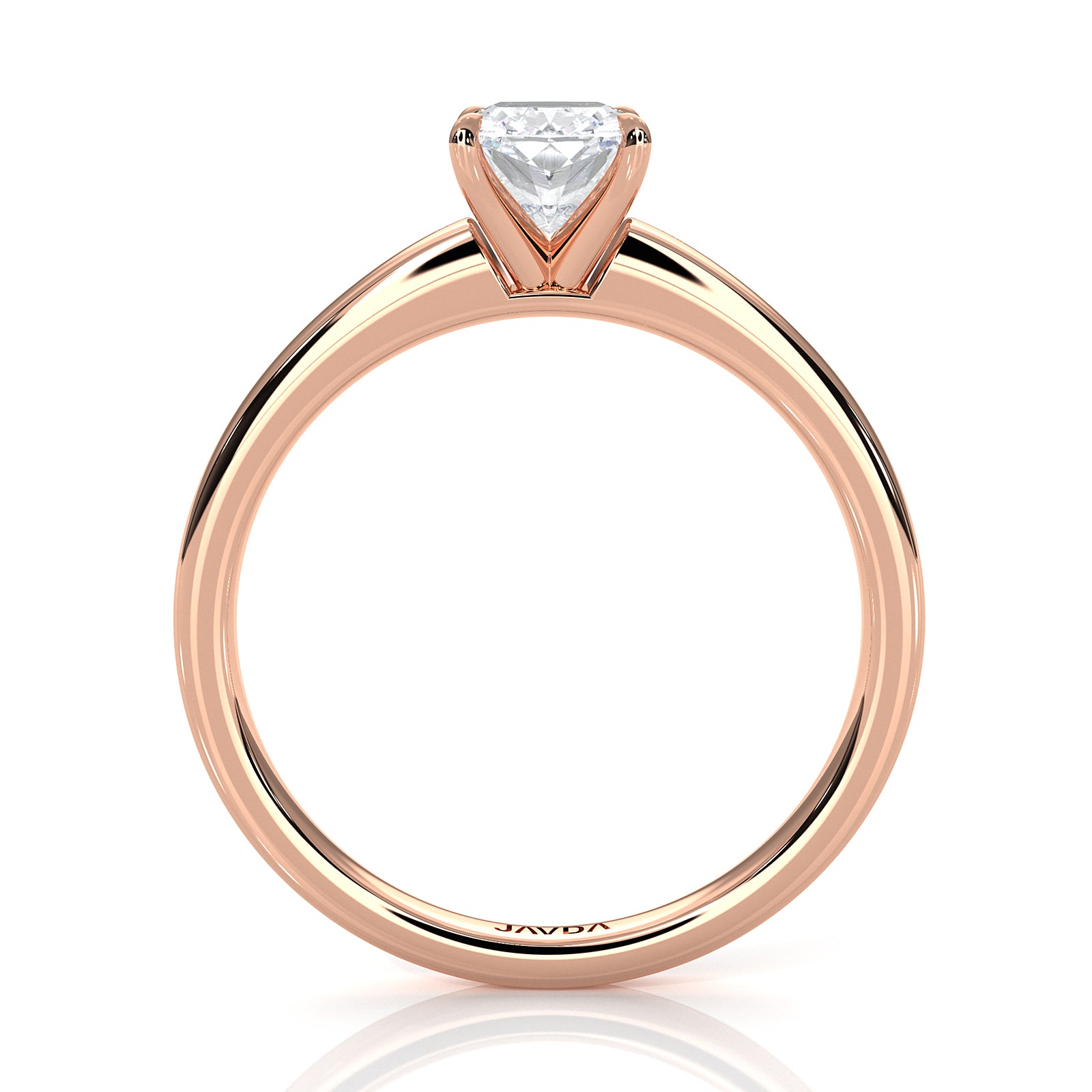 5g Lab Grown Diamond IGI Certified Flat Edge Solitaire Engagement Ring 3mm Setting 1.00 Ctw.