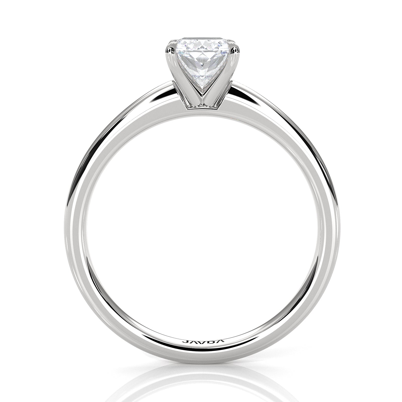 5g Lab Grown Diamond IGI Certified Flat Edge Solitaire Engagement Ring 3mm Setting 1.00 Ctw.