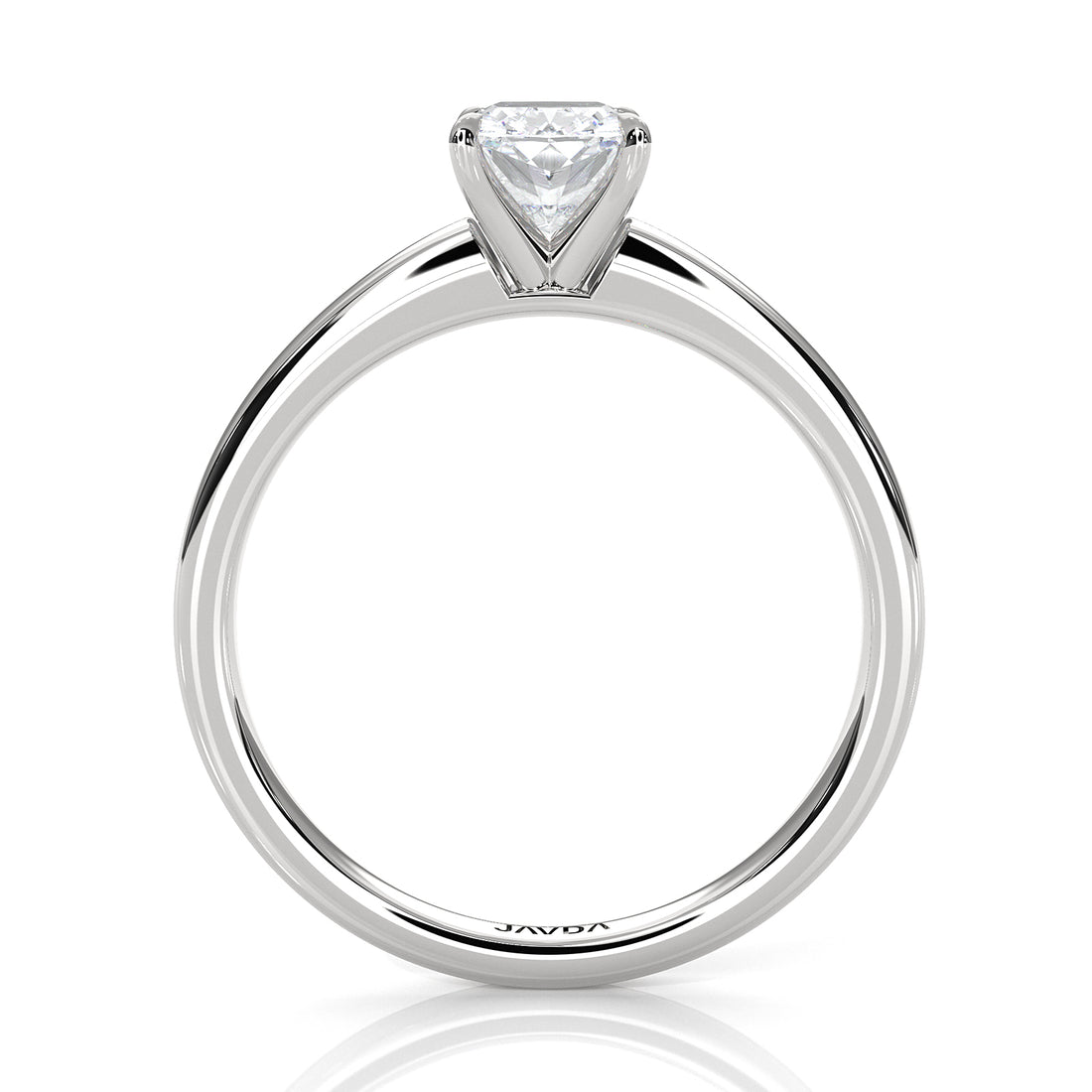 5g Lab Grown Diamond IGI Certified Flat Edge Solitaire Engagement Ring 3mm Setting 1.00 Ctw.