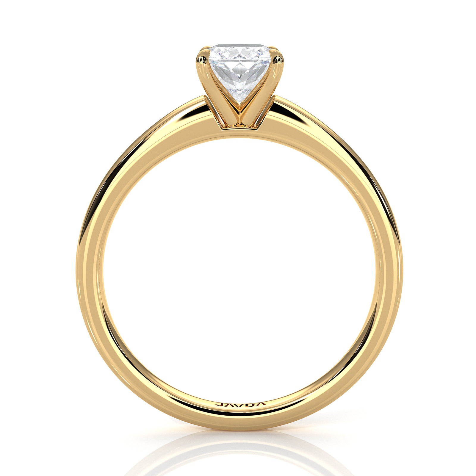 5g Lab Grown Diamond IGI Certified Flat Edge Solitaire Engagement Ring 3mm Setting 1.00 Ctw.