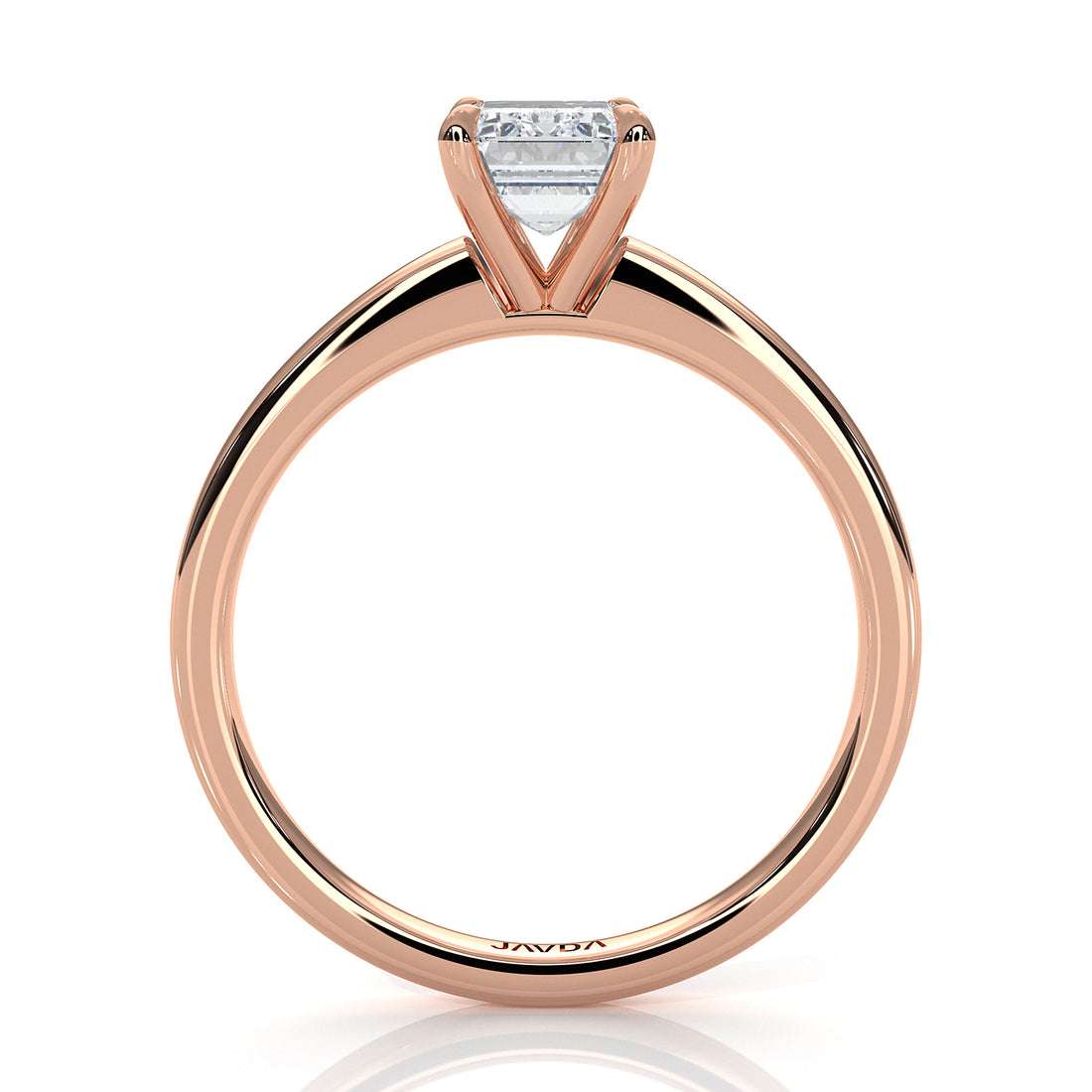 5g Lab Grown Diamond IGI Certified Flat Edge Solitaire Engagement Ring 3mm Setting 1.00 Ctw.