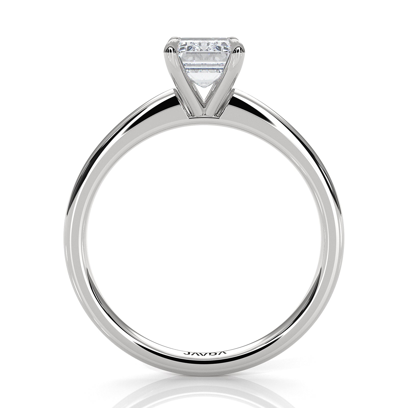 5g Lab Grown Diamond IGI Certified Flat Edge Solitaire Engagement Ring 3mm Setting 1.00 Ctw.