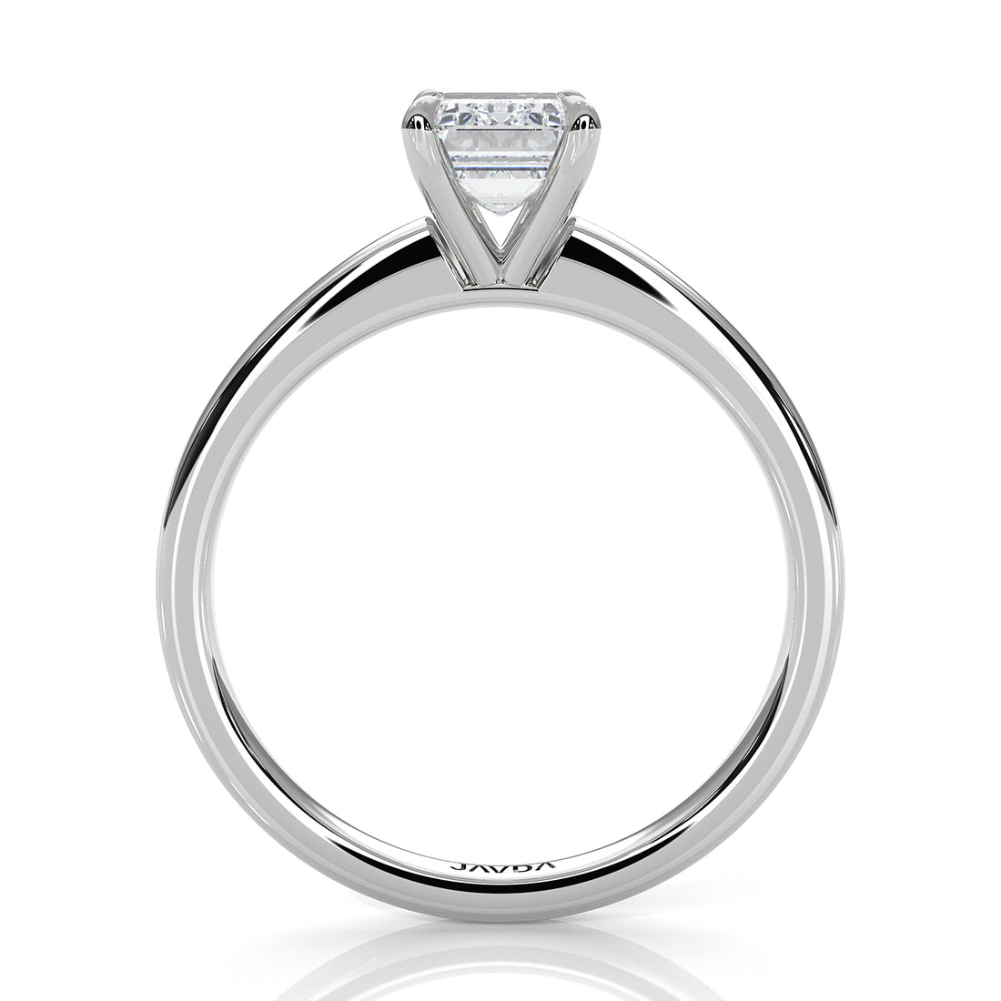 5g Lab Grown Diamond IGI Certified Flat Edge Solitaire Engagement Ring 3mm Setting 1.00 Ctw.