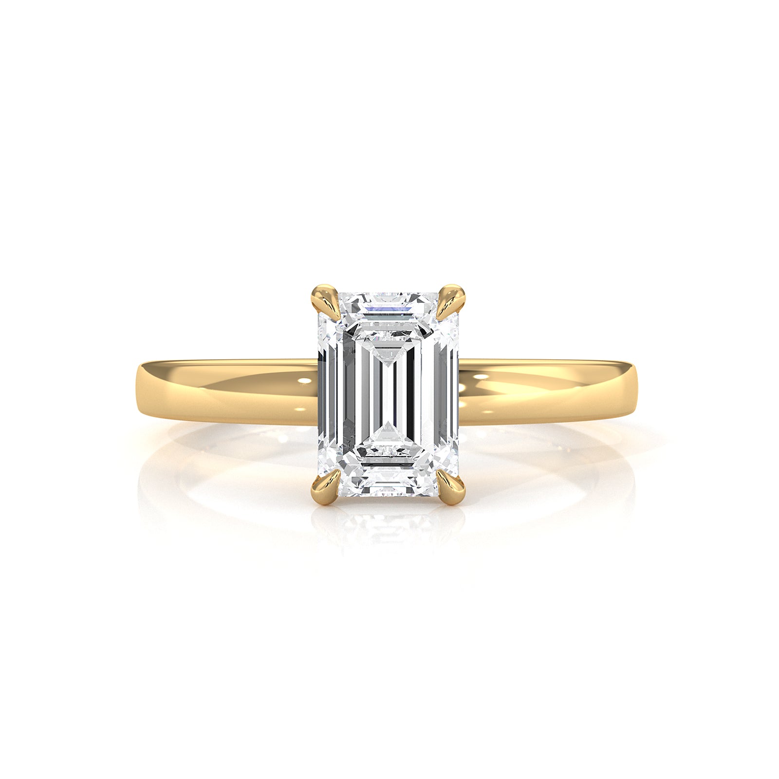 5g Lab Grown Diamond IGI Certified Flat Edge Solitaire Engagement Ring 3mm Setting 1.00 Ctw.