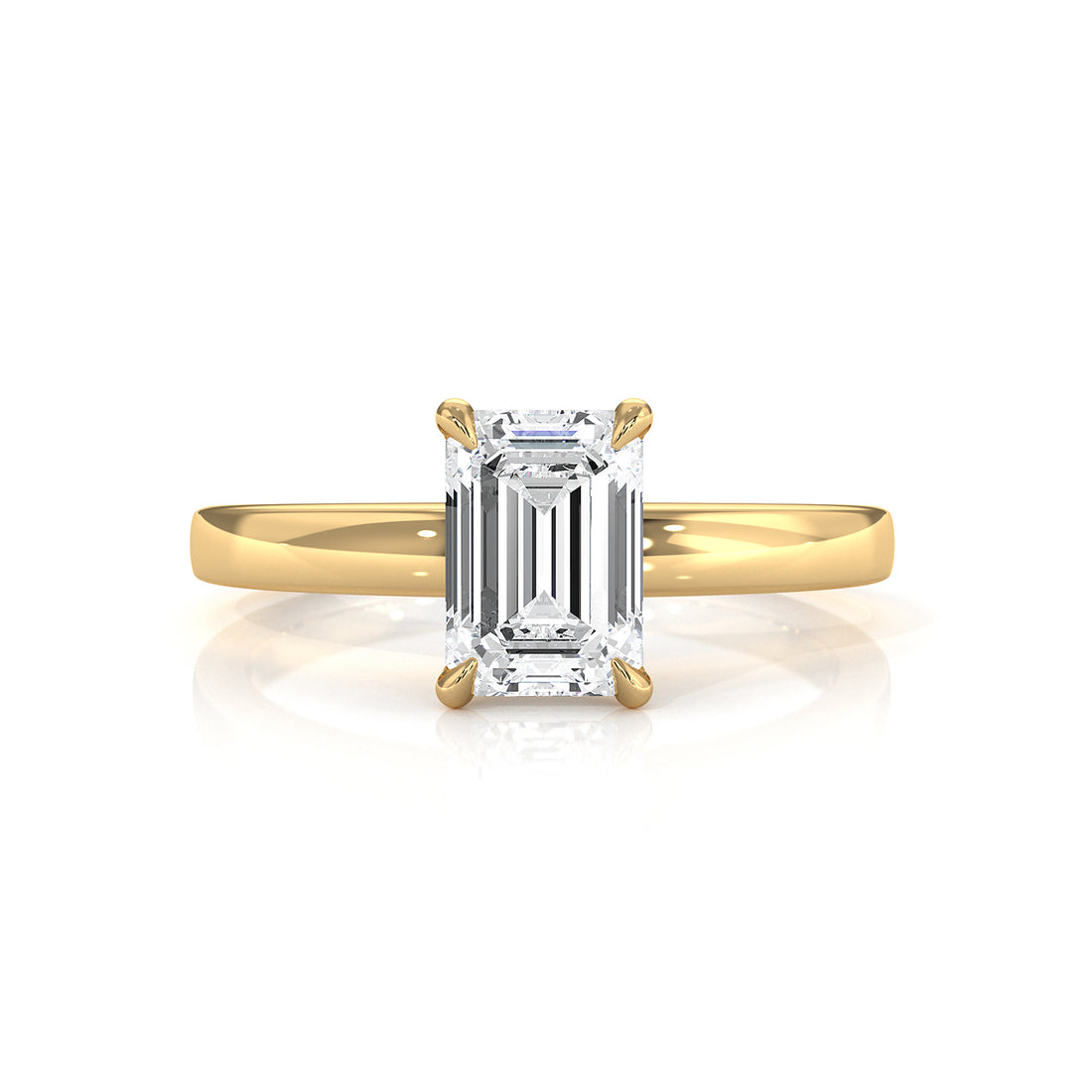 5g Lab Grown Diamond IGI Certified Flat Edge Solitaire Engagement Ring 3mm Setting 1.00 Ctw.