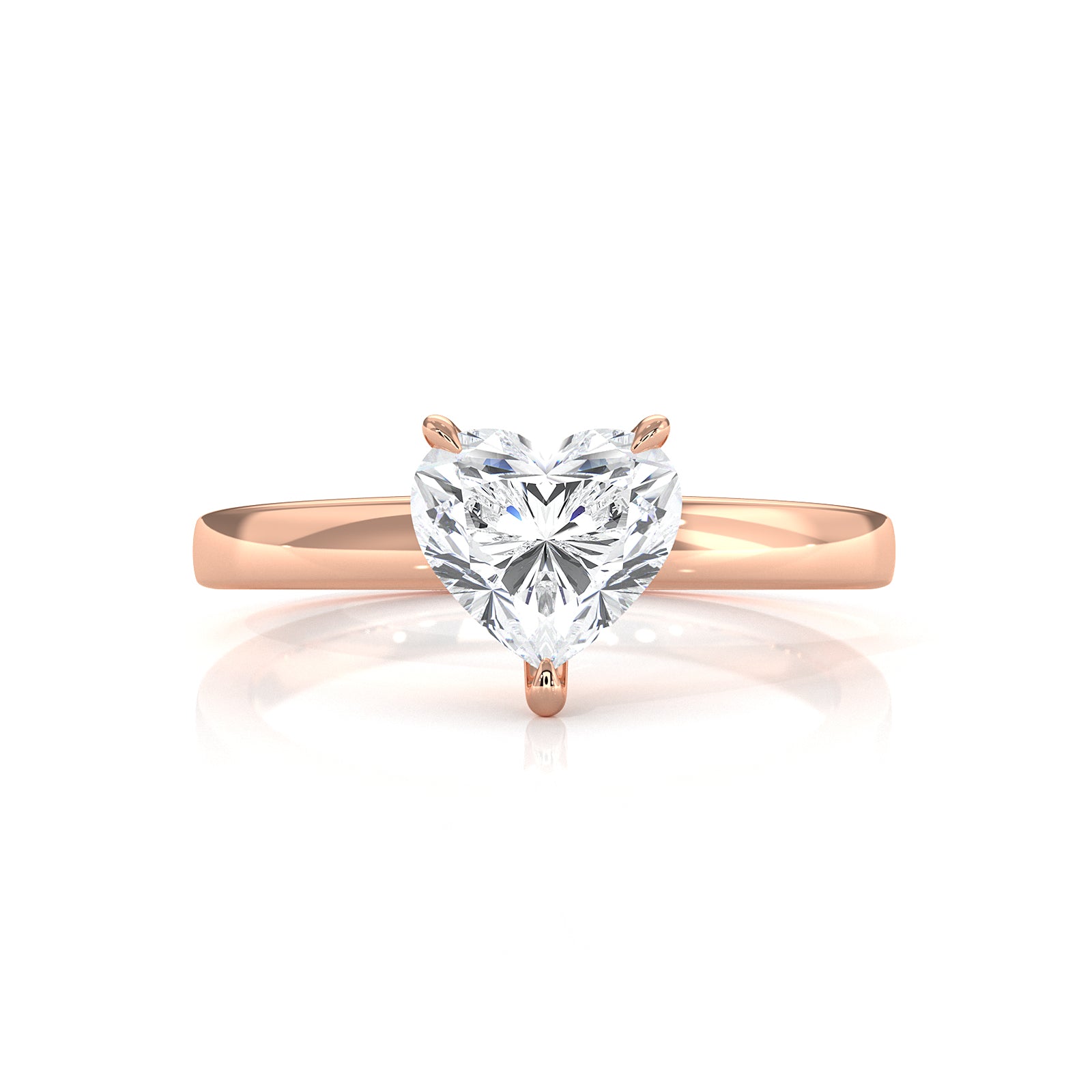 5g Lab Grown Diamond IGI Certified Flat Edge Solitaire Engagement Ring 3mm Setting 1.00 Ctw.