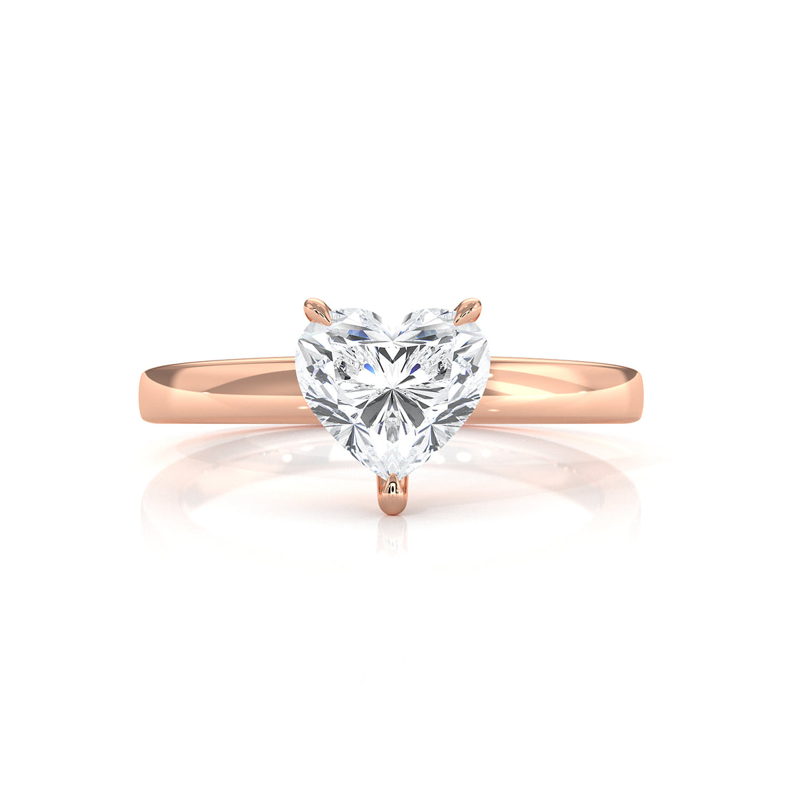 5g Lab Grown Diamond IGI Certified Flat Edge Solitaire Engagement Ring 3mm Setting 1.00 Ctw.