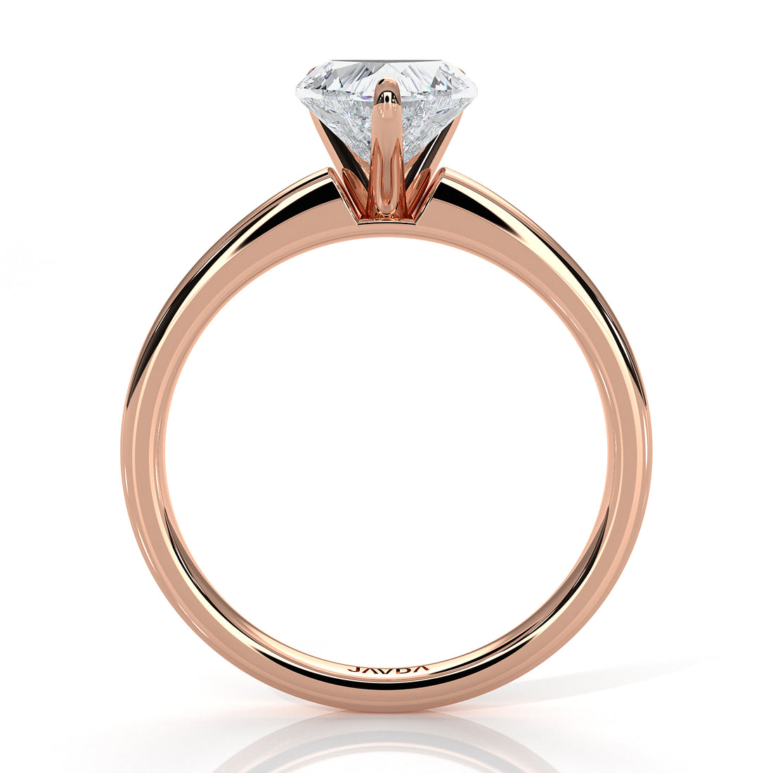 5g Lab Grown Diamond IGI Certified Flat Edge Solitaire Engagement Ring 3mm Setting 1.00 Ctw.