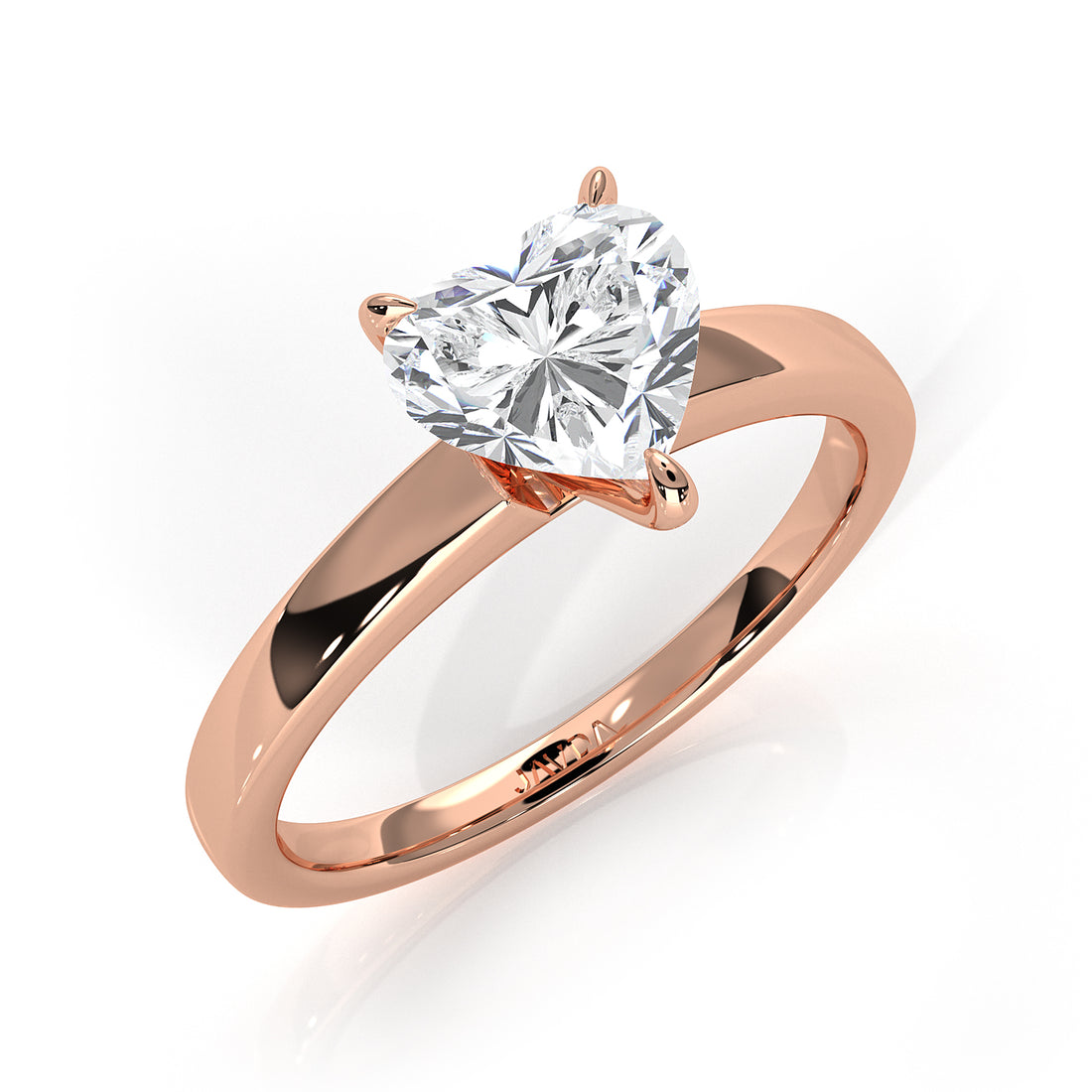 5g Lab Grown Diamond IGI Certified Flat Edge Solitaire Engagement Ring 3mm Setting 1.00 Ctw.
