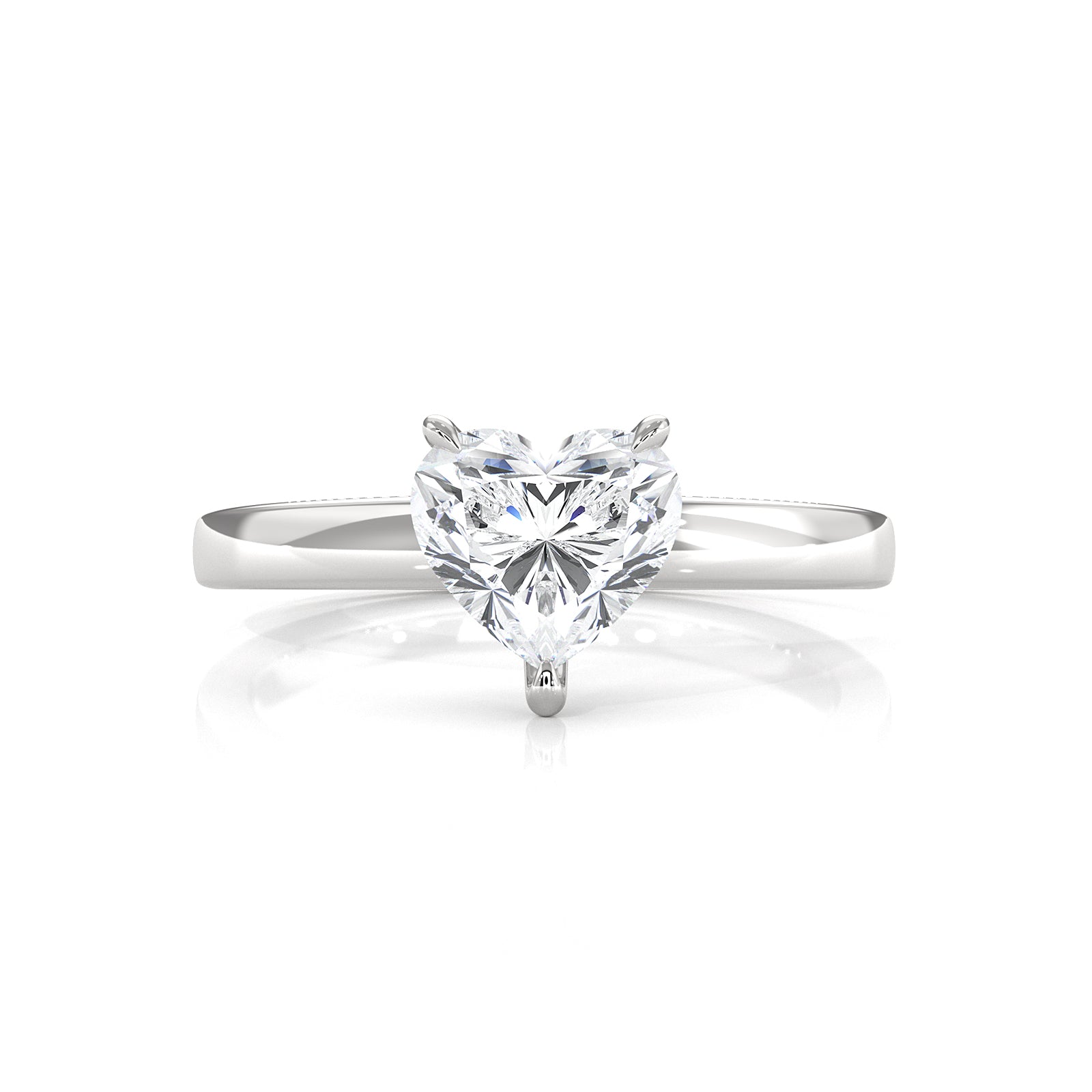 5g Lab Grown Diamond IGI Certified Flat Edge Solitaire Engagement Ring 3mm Setting 1.00 Ctw.