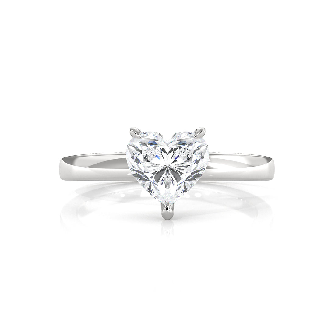 5g Lab Grown Diamond IGI Certified Flat Edge Solitaire Engagement Ring 3mm Setting 1.00 Ctw.