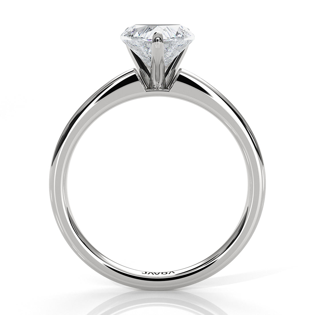 5g Lab Grown Diamond IGI Certified Flat Edge Solitaire Engagement Ring 3mm Setting 1.00 Ctw.