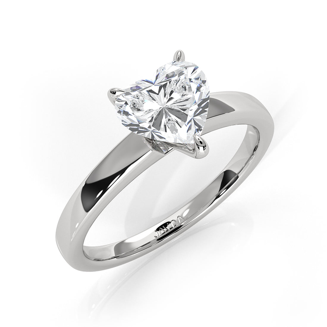 5g Lab Grown Diamond IGI Certified Flat Edge Solitaire Engagement Ring 3mm Setting 1.00 Ctw.