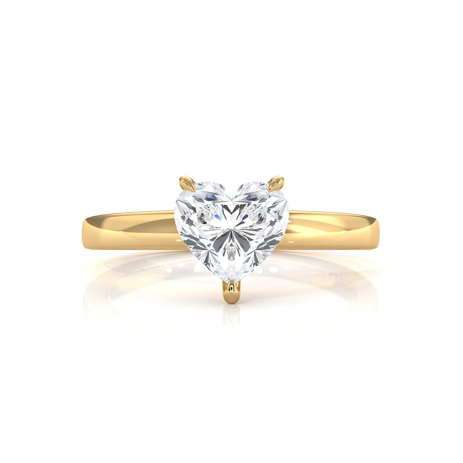 5g Lab Grown Diamond IGI Certified Flat Edge Solitaire Engagement Ring 3mm Setting 1.00 Ctw.