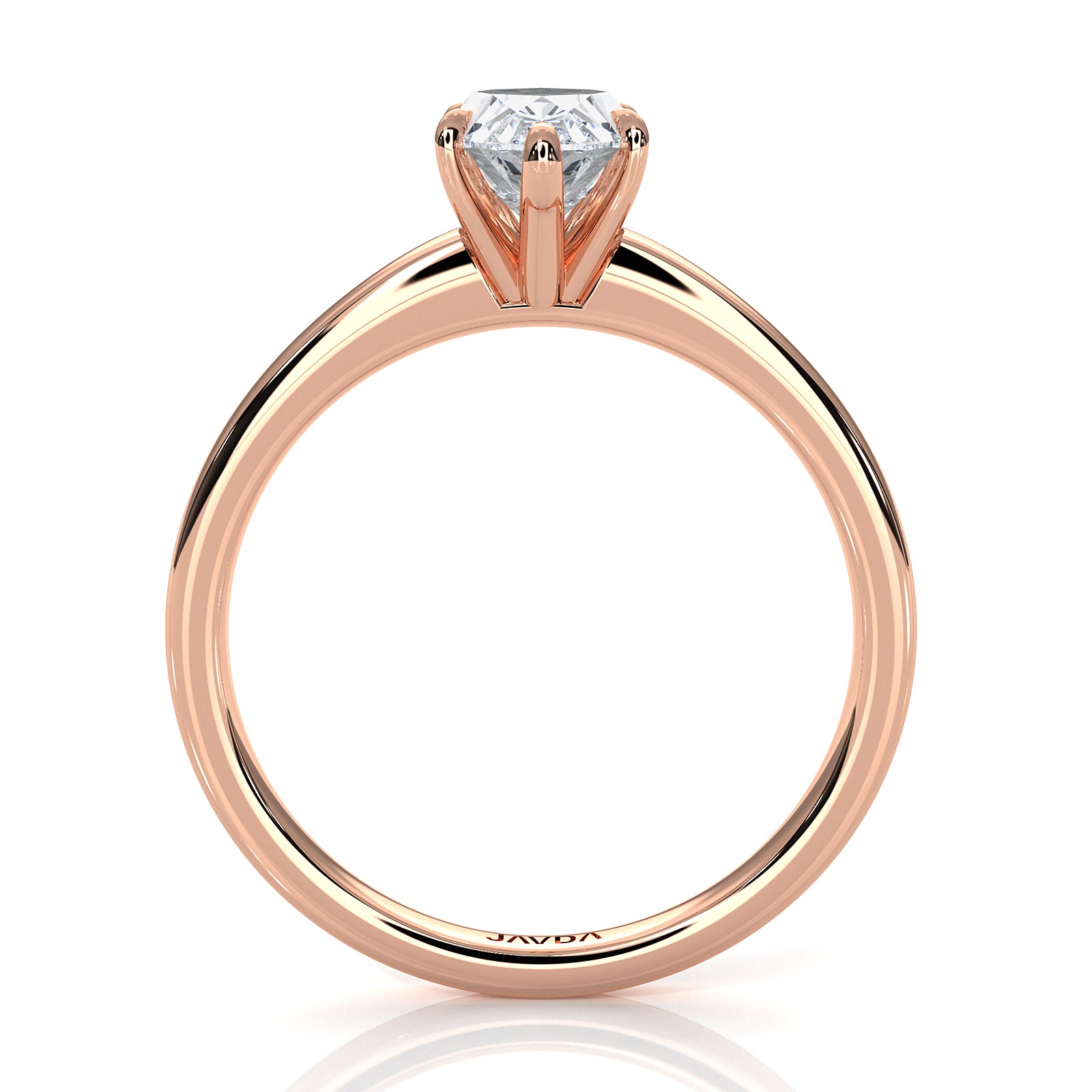 5g Lab Grown Diamond IGI Certified Flat Edge Solitaire Engagement Ring 3mm Setting 1.00 Ctw.