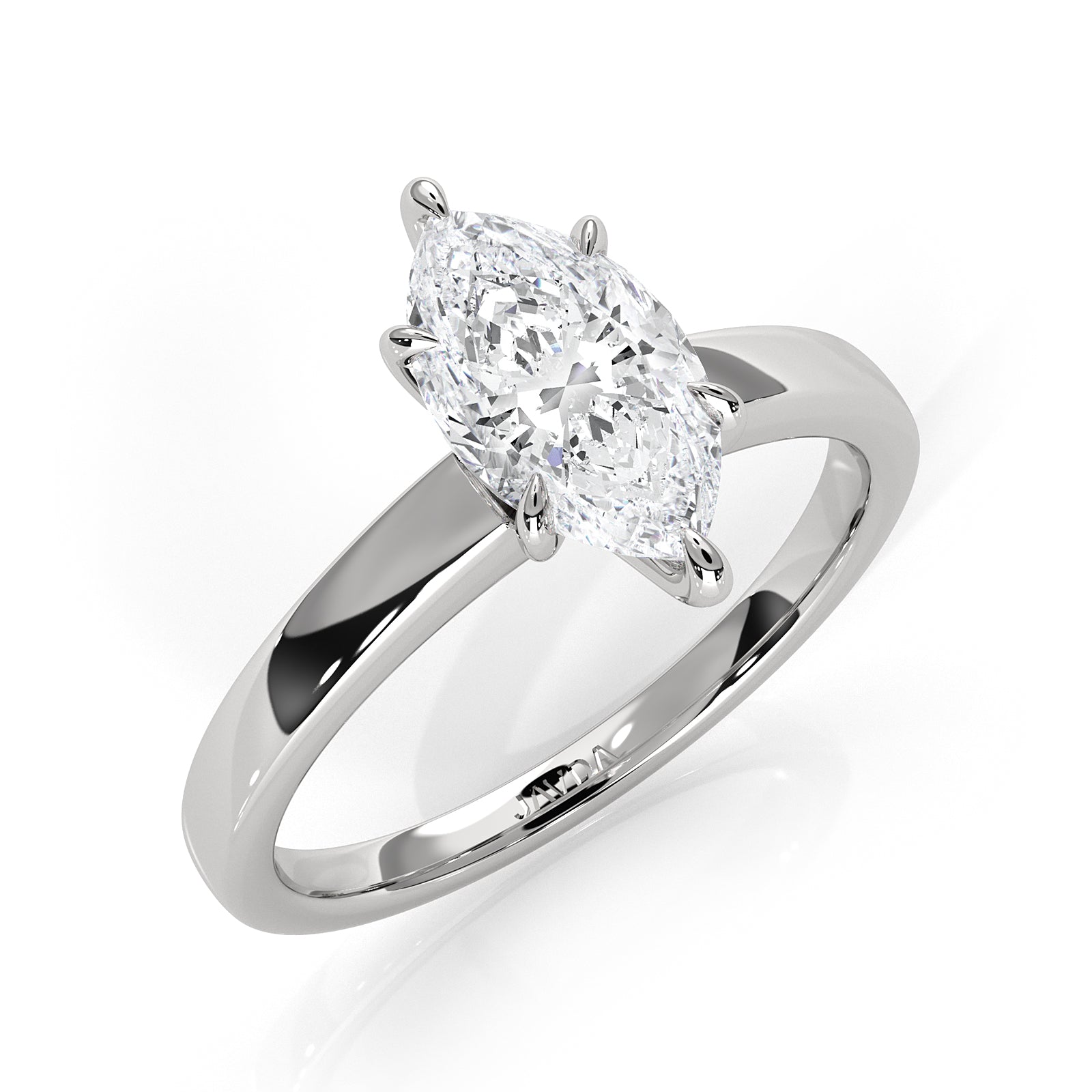 5g Lab Grown Diamond IGI Certified Flat Edge Solitaire Engagement Ring 3mm Setting 1.00 Ctw.