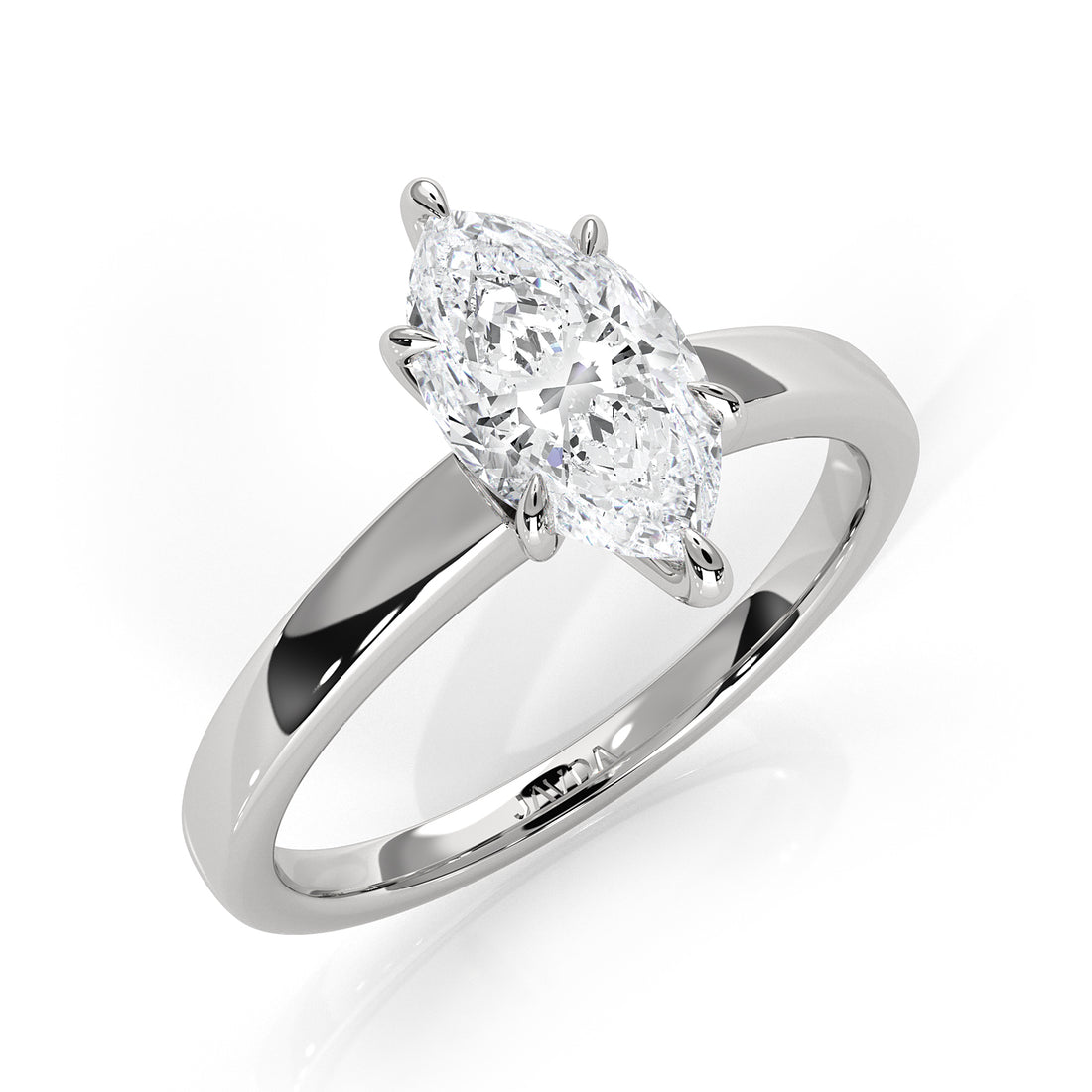 5g Lab Grown Diamond IGI Certified Flat Edge Solitaire Engagement Ring 3mm Setting 1.00 Ctw.