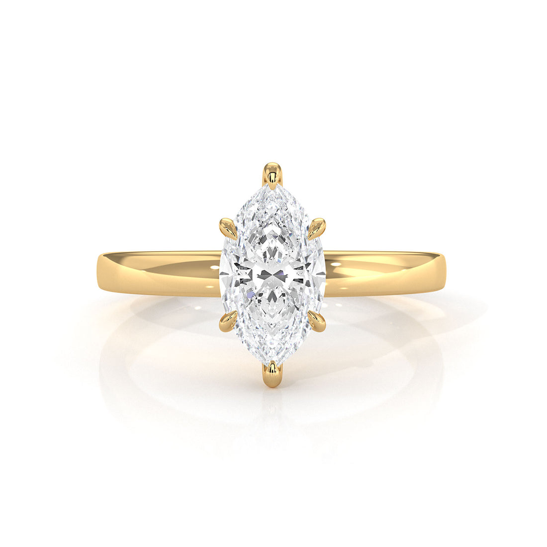 5g Lab Grown Diamond IGI Certified Flat Edge Solitaire Engagement Ring 3mm Setting 1.00 Ctw.