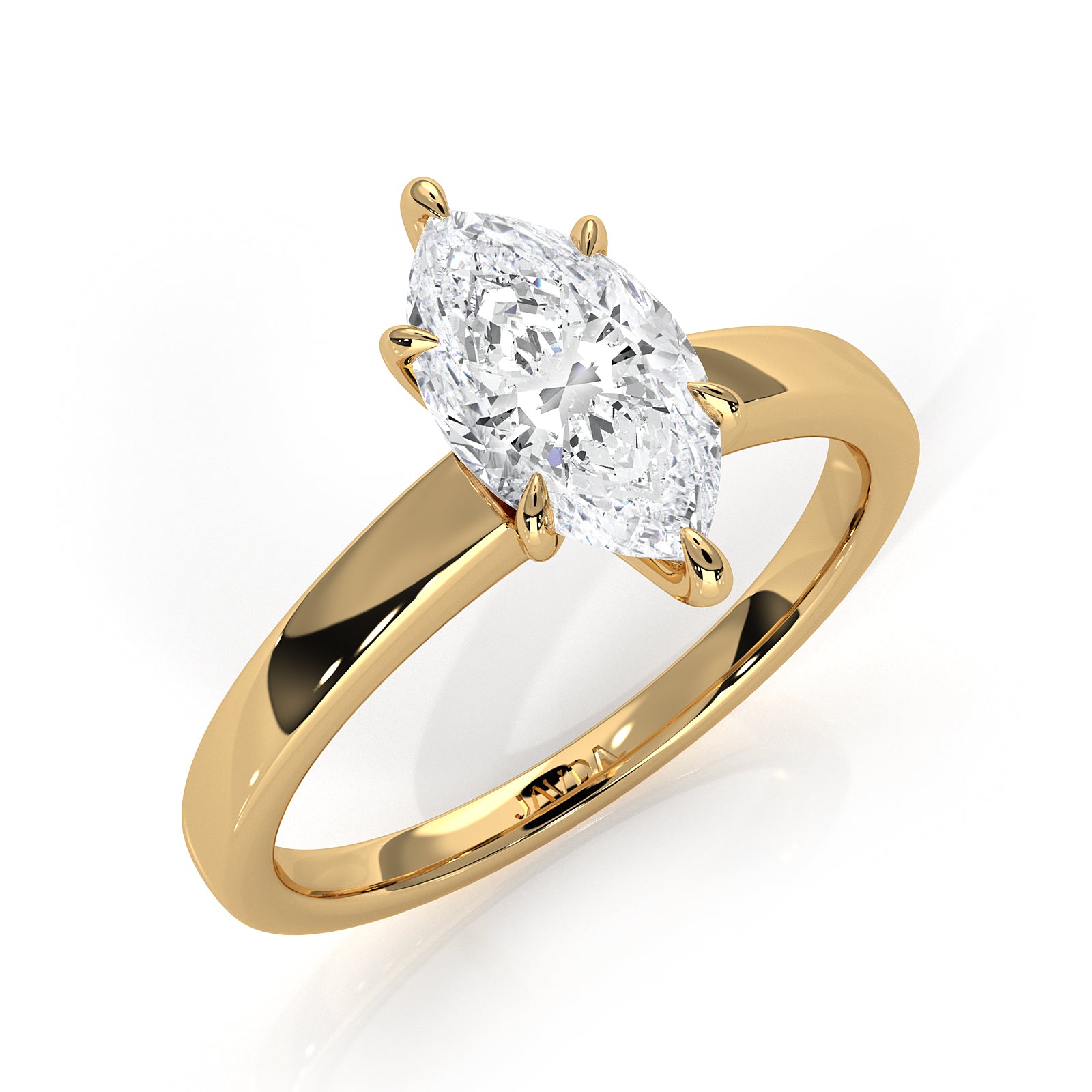 5g Lab Grown Diamond IGI Certified Flat Edge Solitaire Engagement Ring 3mm Setting 1.00 Ctw.
