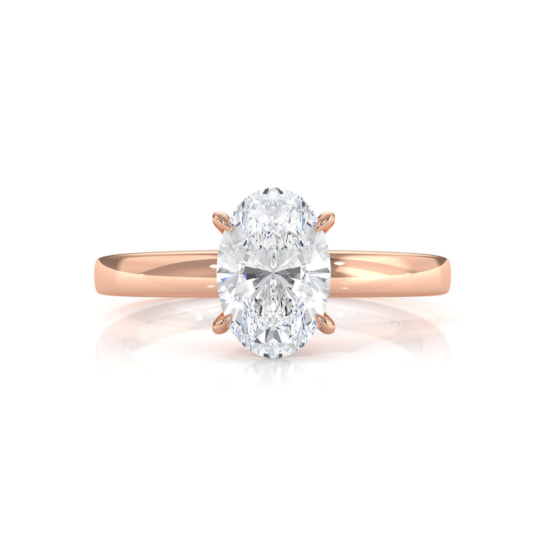 5g Lab Grown Diamond IGI Certified Flat Edge Solitaire Engagement Ring 3mm Setting 1.00 Ctw.